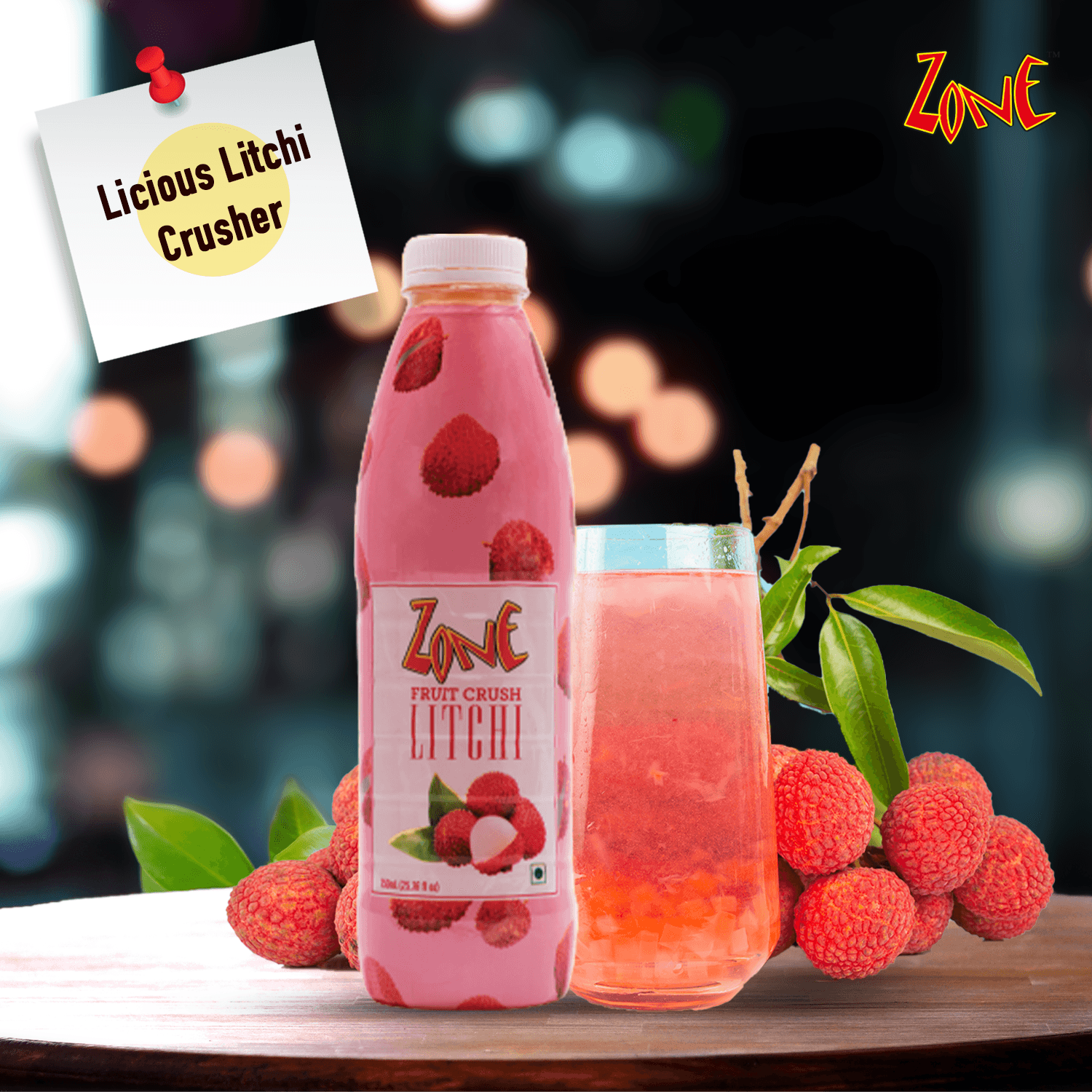 Zone Litchi Flavoured Crush Recipe