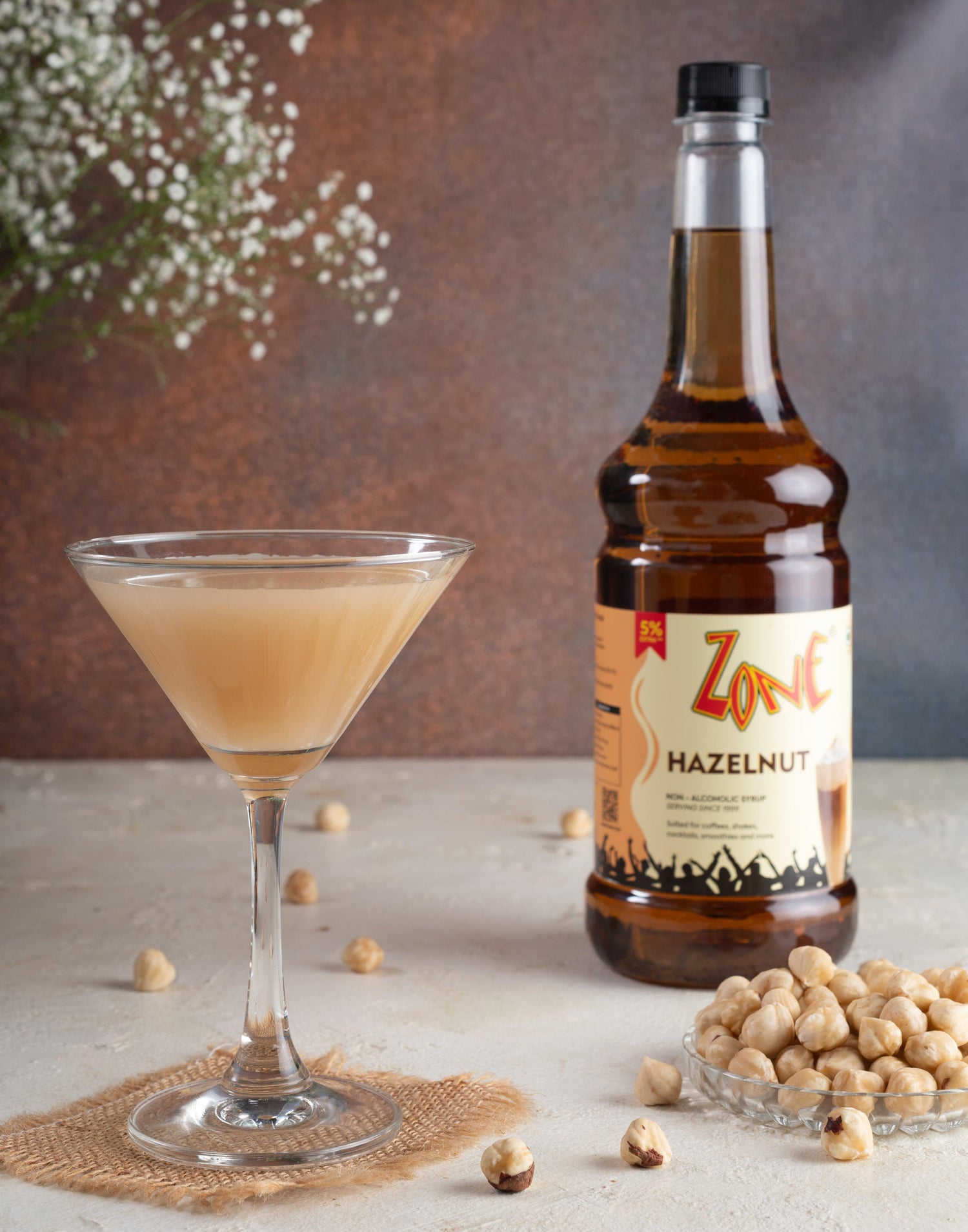 Hazelnut Coffee Smoothie | Zone Mocktail Syrups