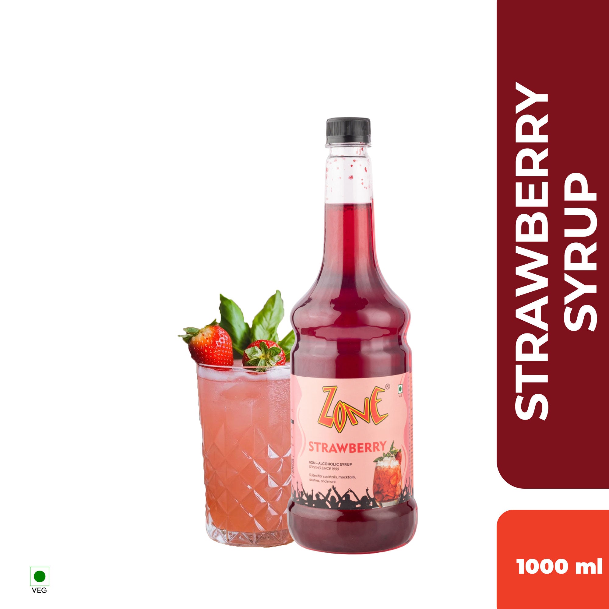 Zone Strawberry Flavoured Syrup 1000ml