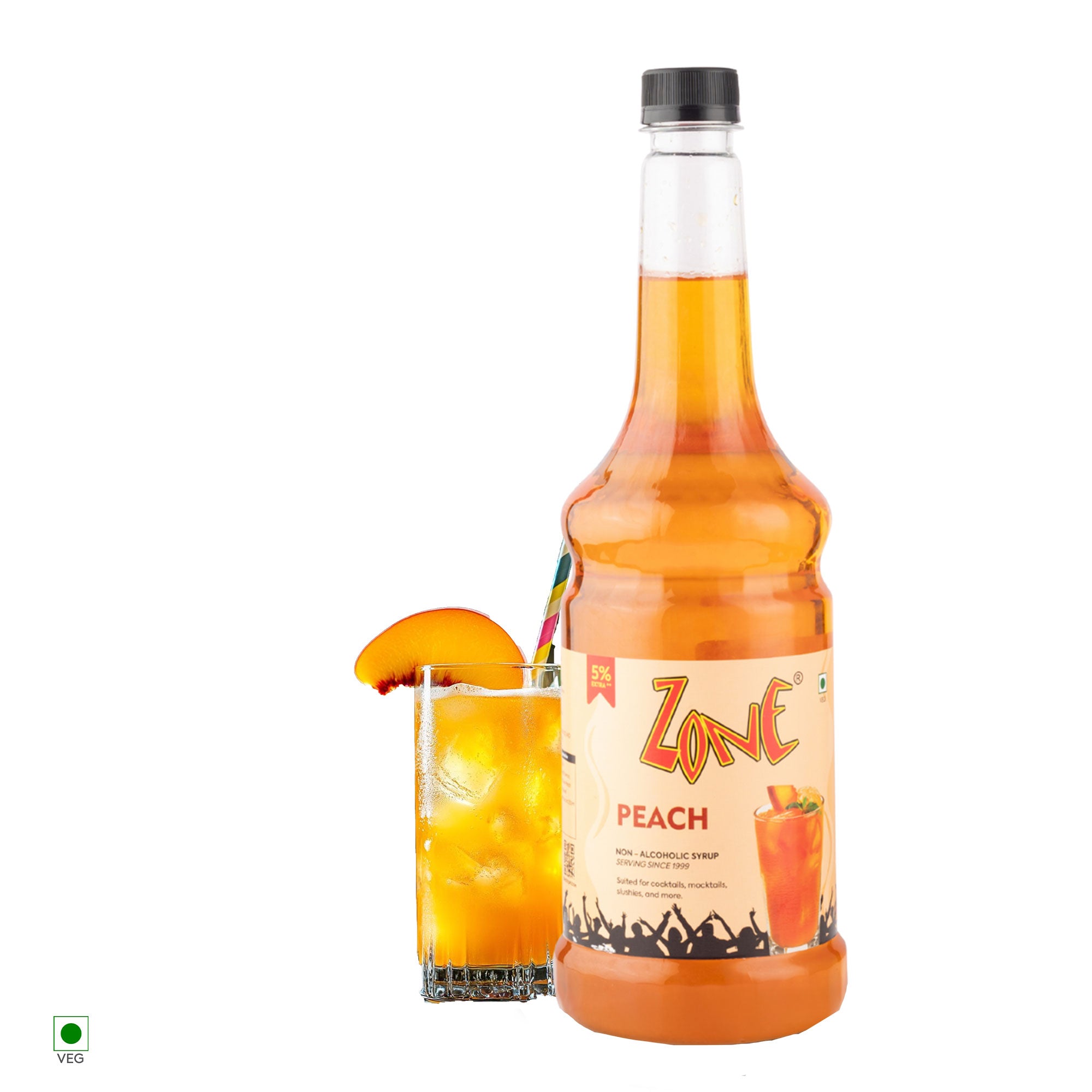 Zone Peach Flavoured Syrup 1000ml