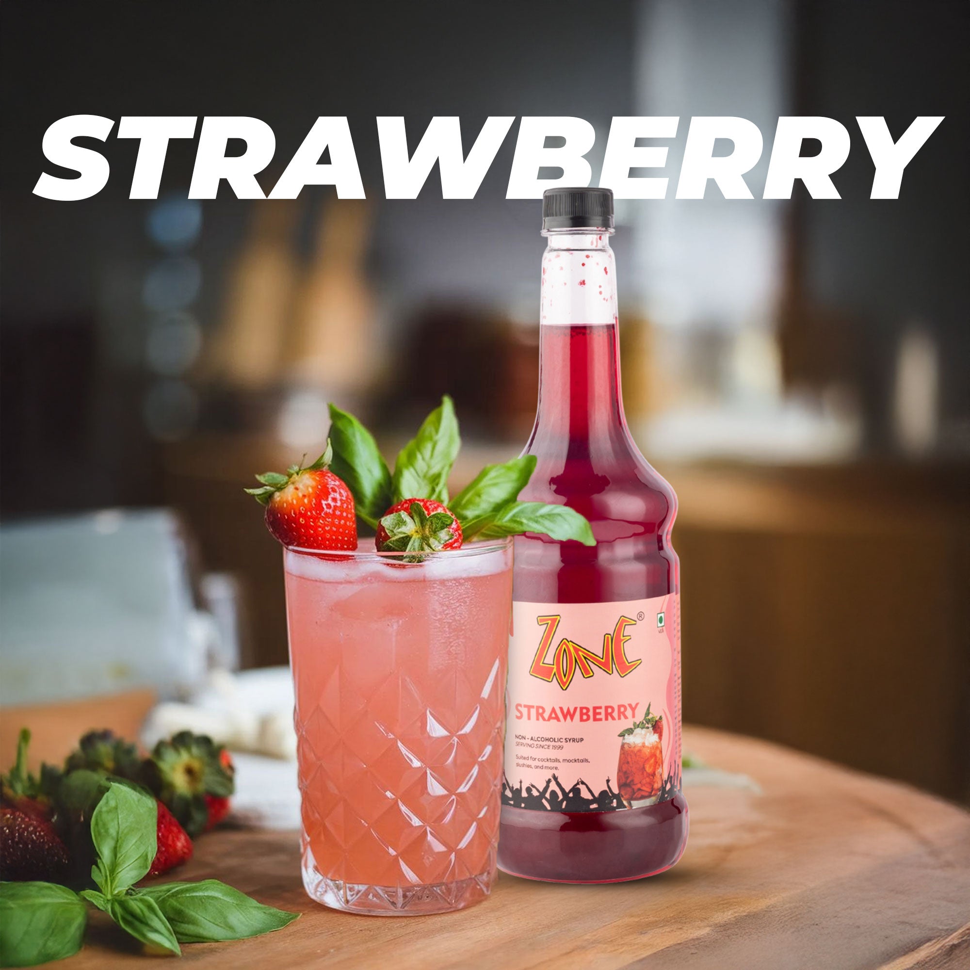Zone Strawberry Flavoured Syrup 1000ml