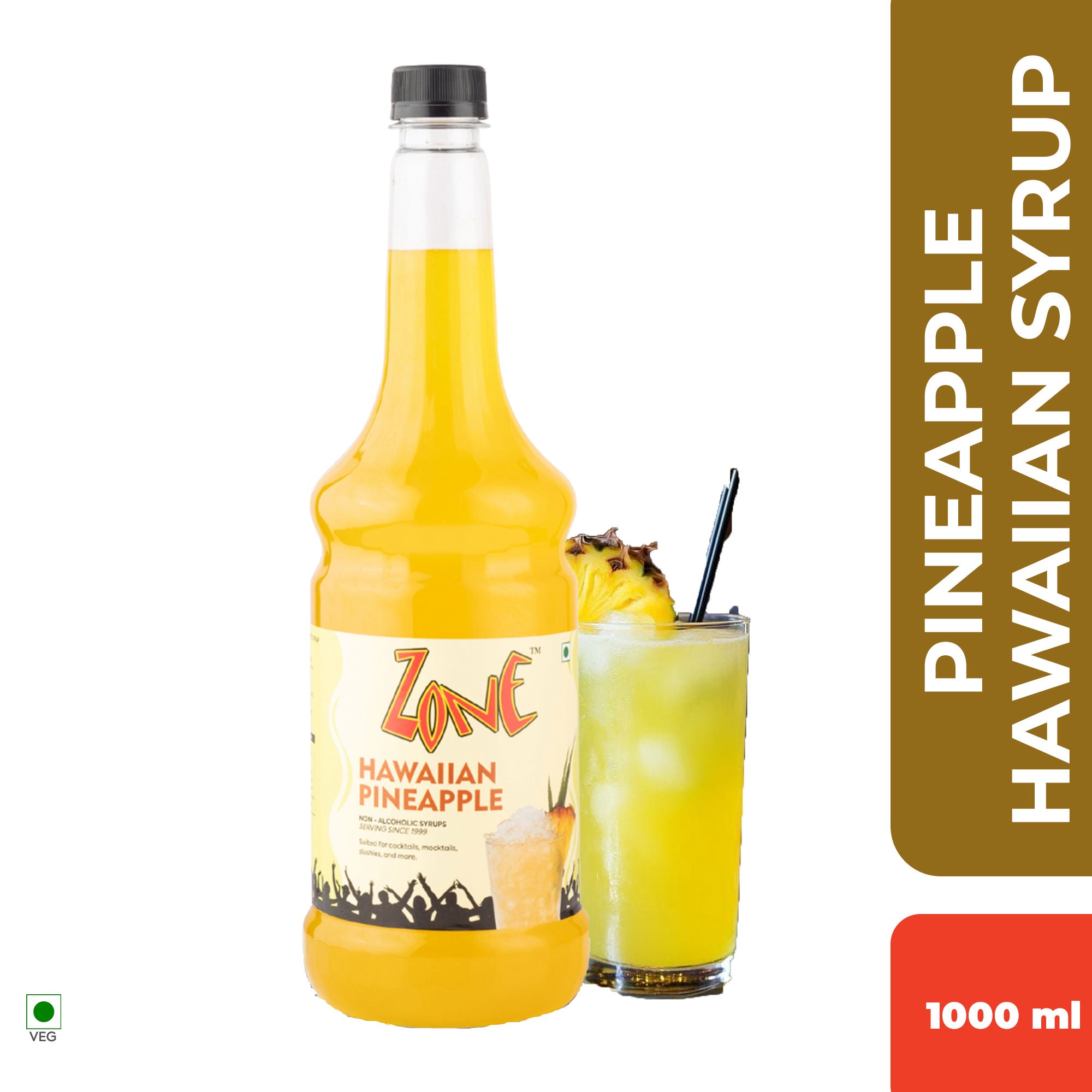Zone Hawaiian Pineapple Flavoured Syrup 1000ml