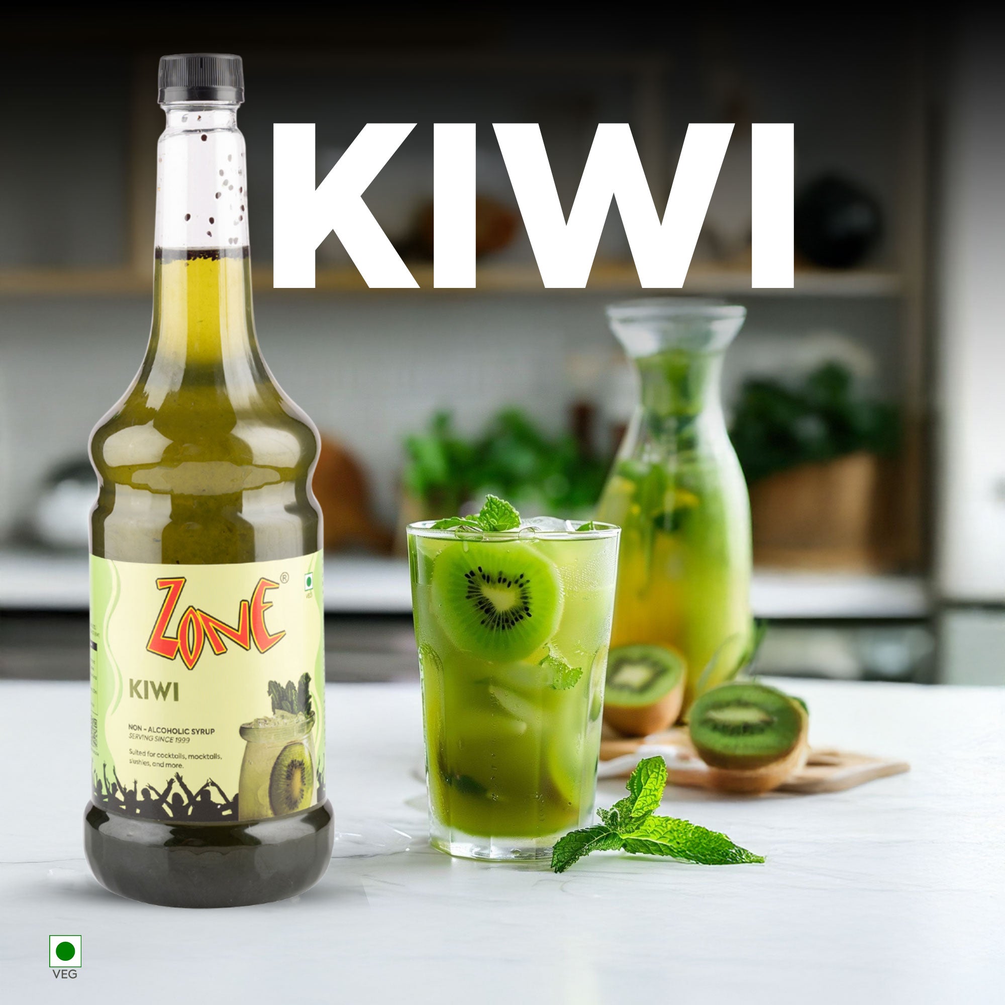 Zone Kiwi Flavoured Syrup 1000ml