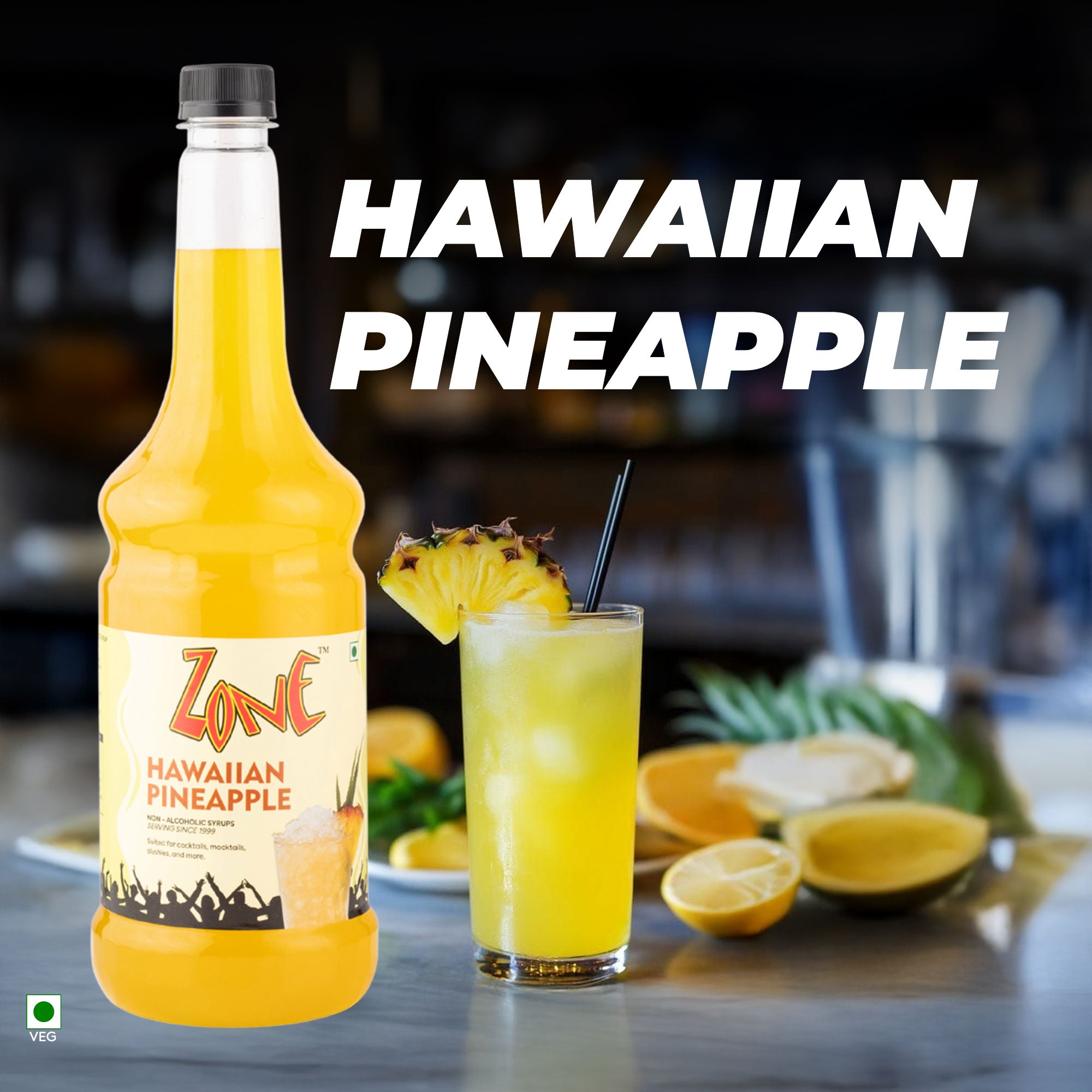 Zone Hawaiian Pineapple Flavoured Syrup 1000ml