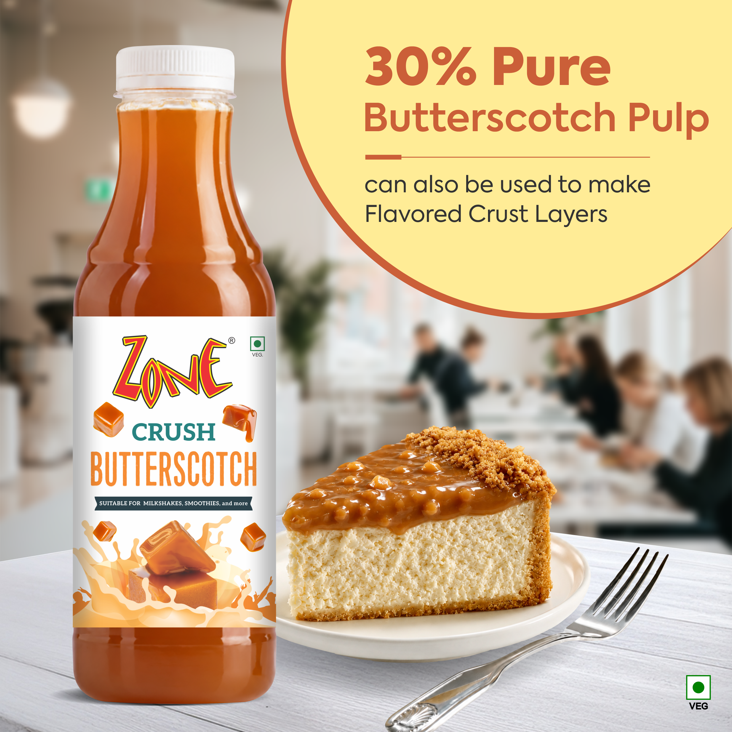Zone Butterscotch Flavoured Crush 750ml