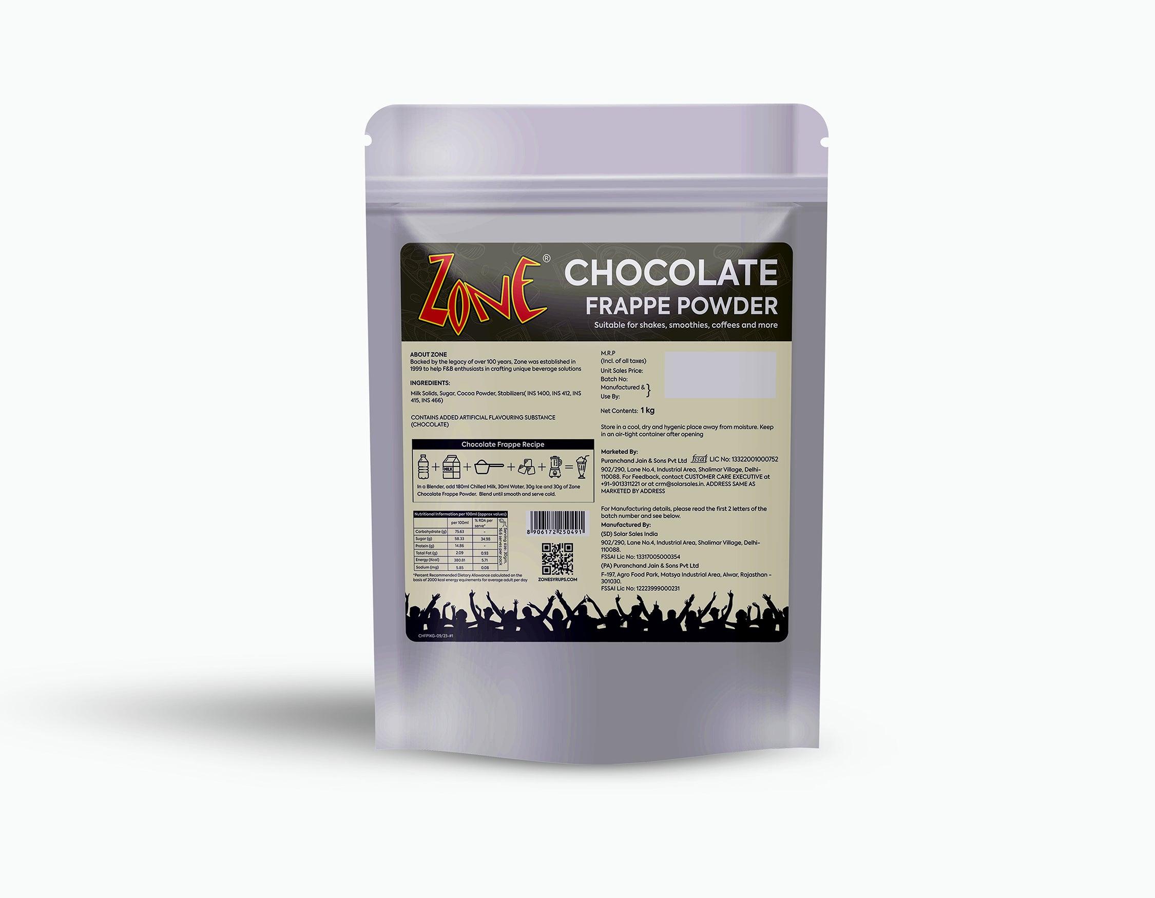 Zone Chocolate Frappe Powder 1kg