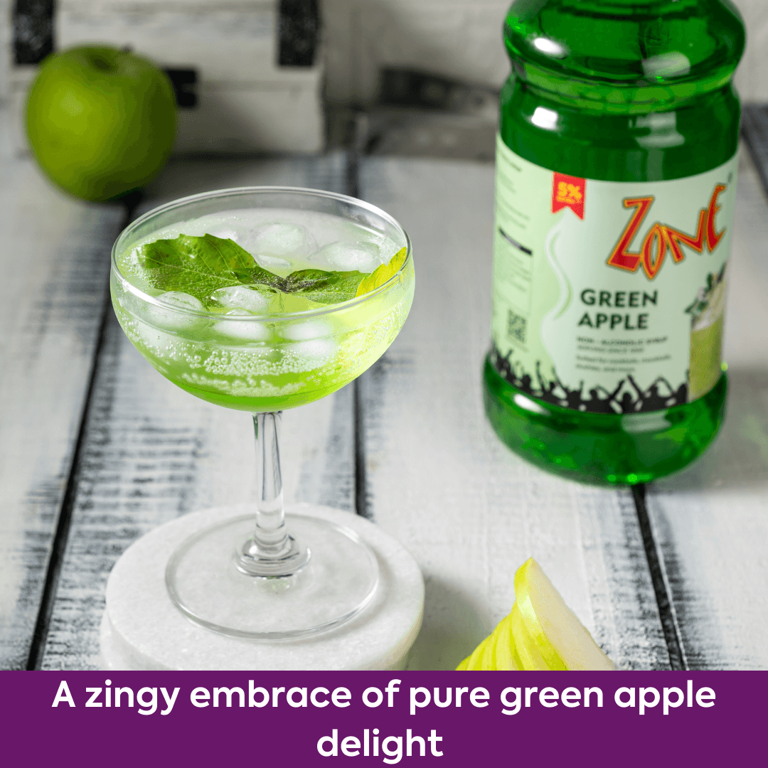 Zone Green Apple Flavoured Syrup 1050ml