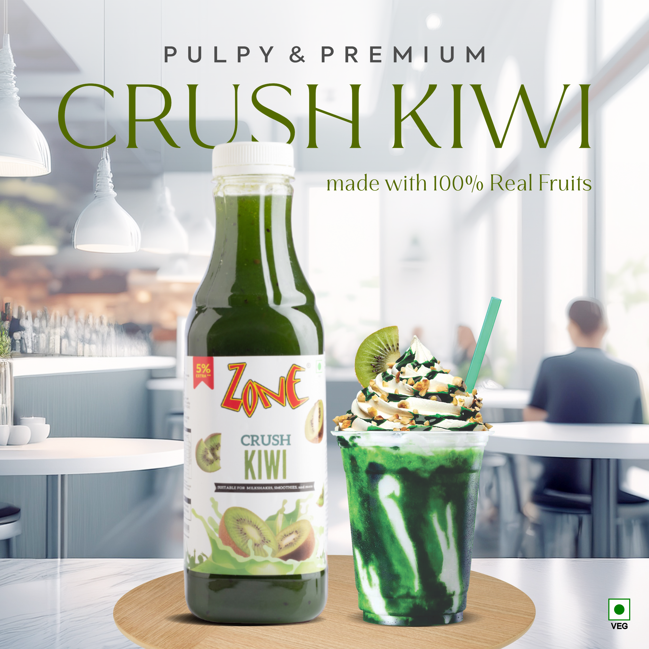 Zone Kiwi Flavoured Crush 750ml