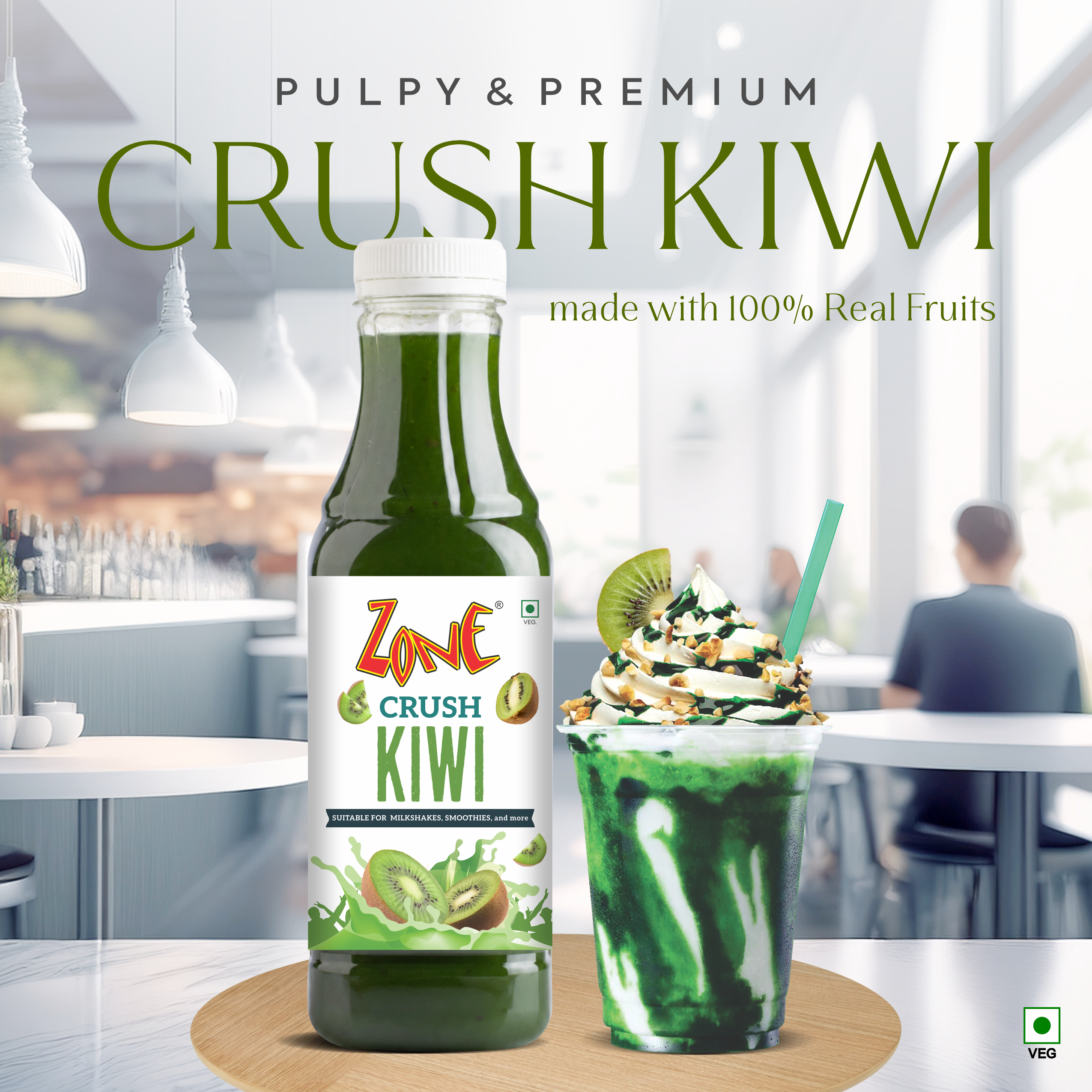 Zone Kiwi Flavoured Crush 750ml