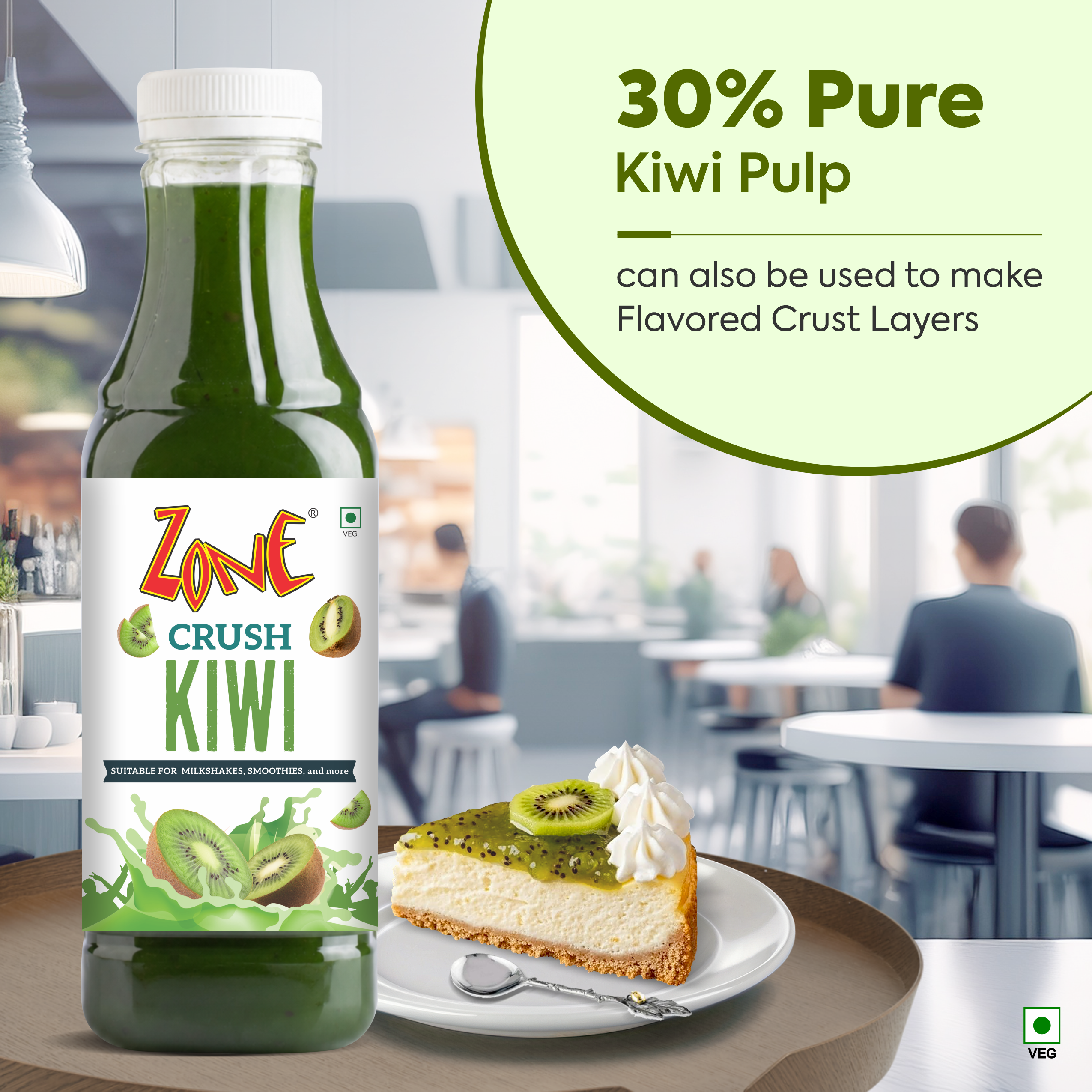 Zone Kiwi Flavoured Crush 750ml