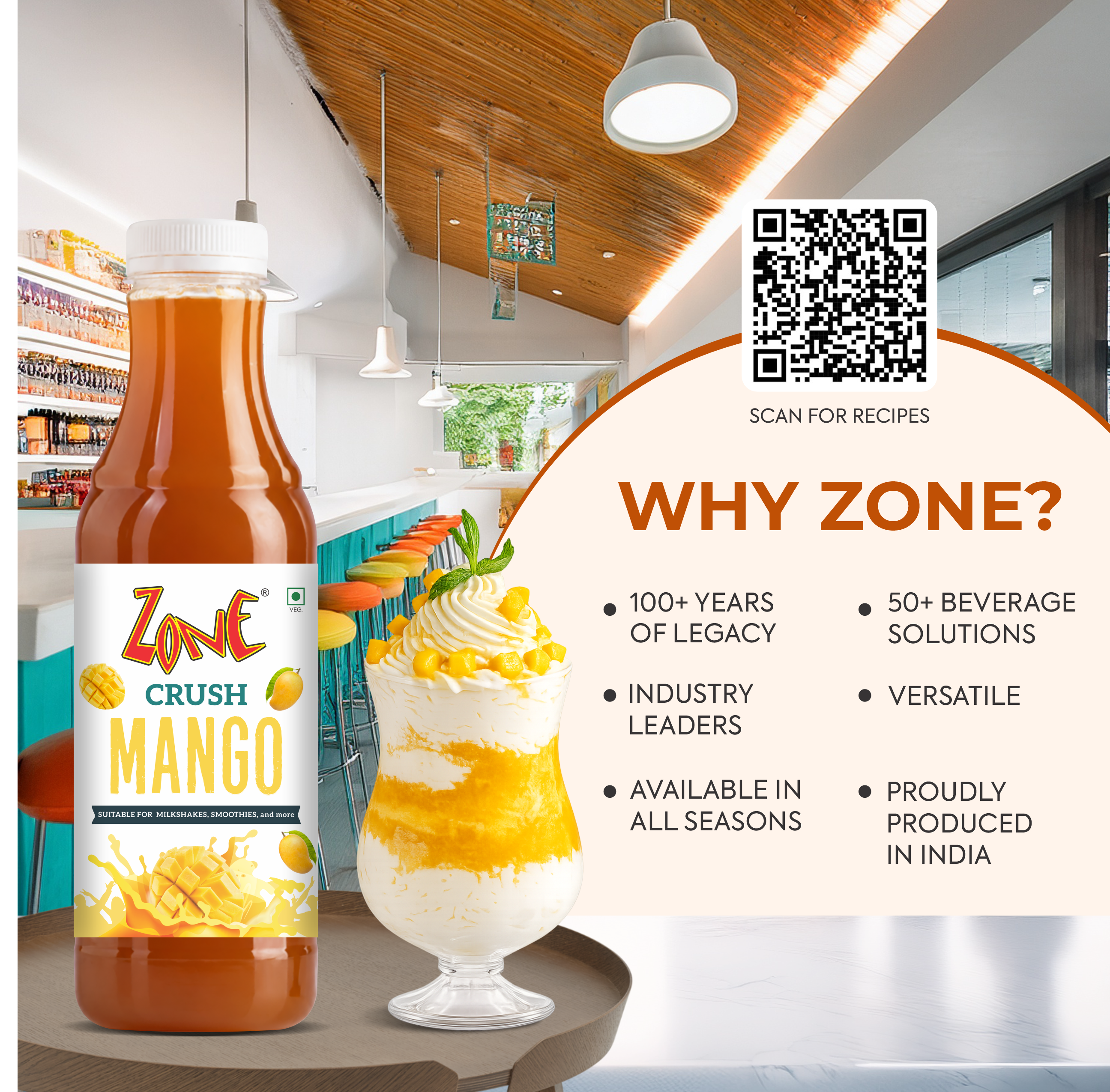 Zone Mango Flavoured Crush 750ml