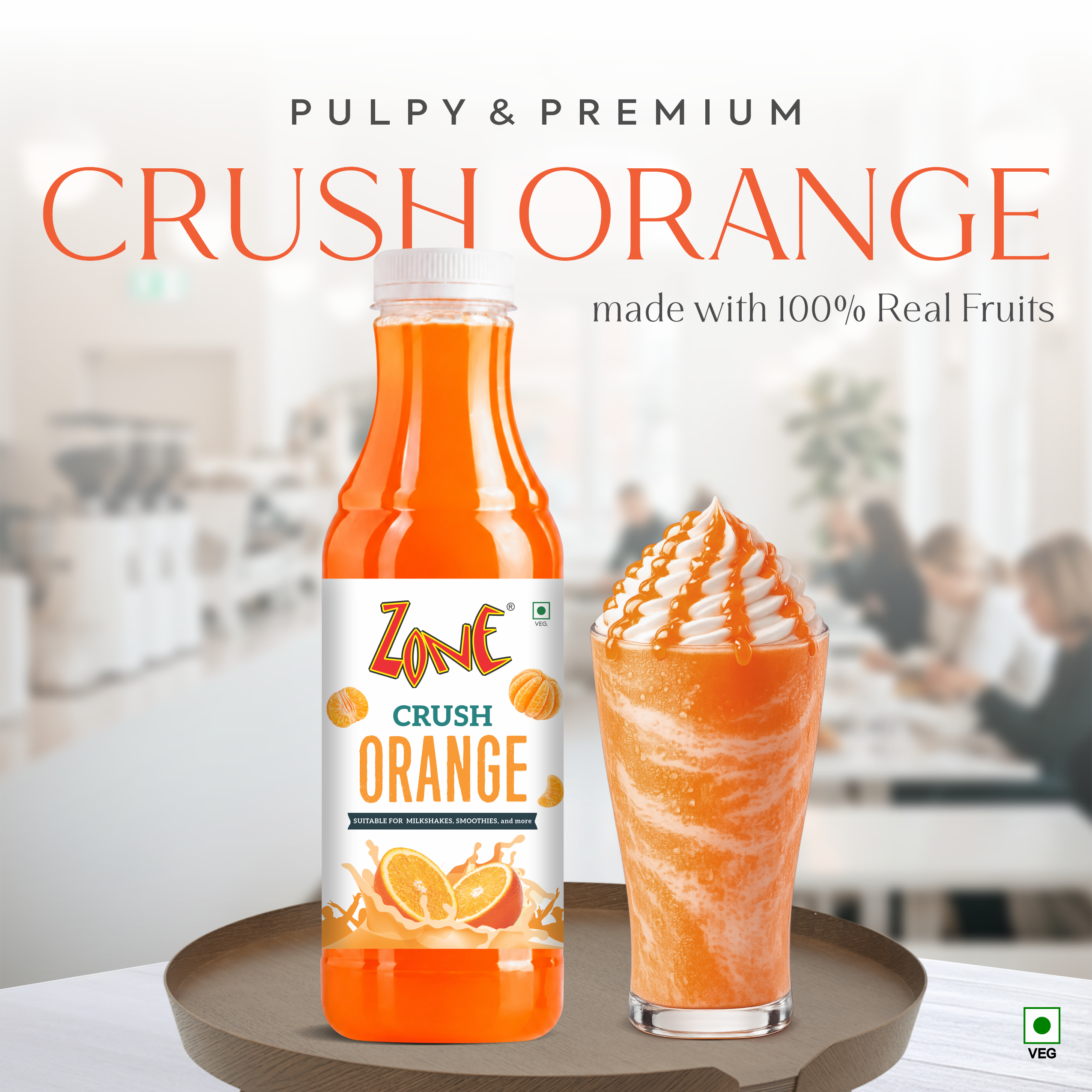 Zone Orange Flavoured Crush 750ml