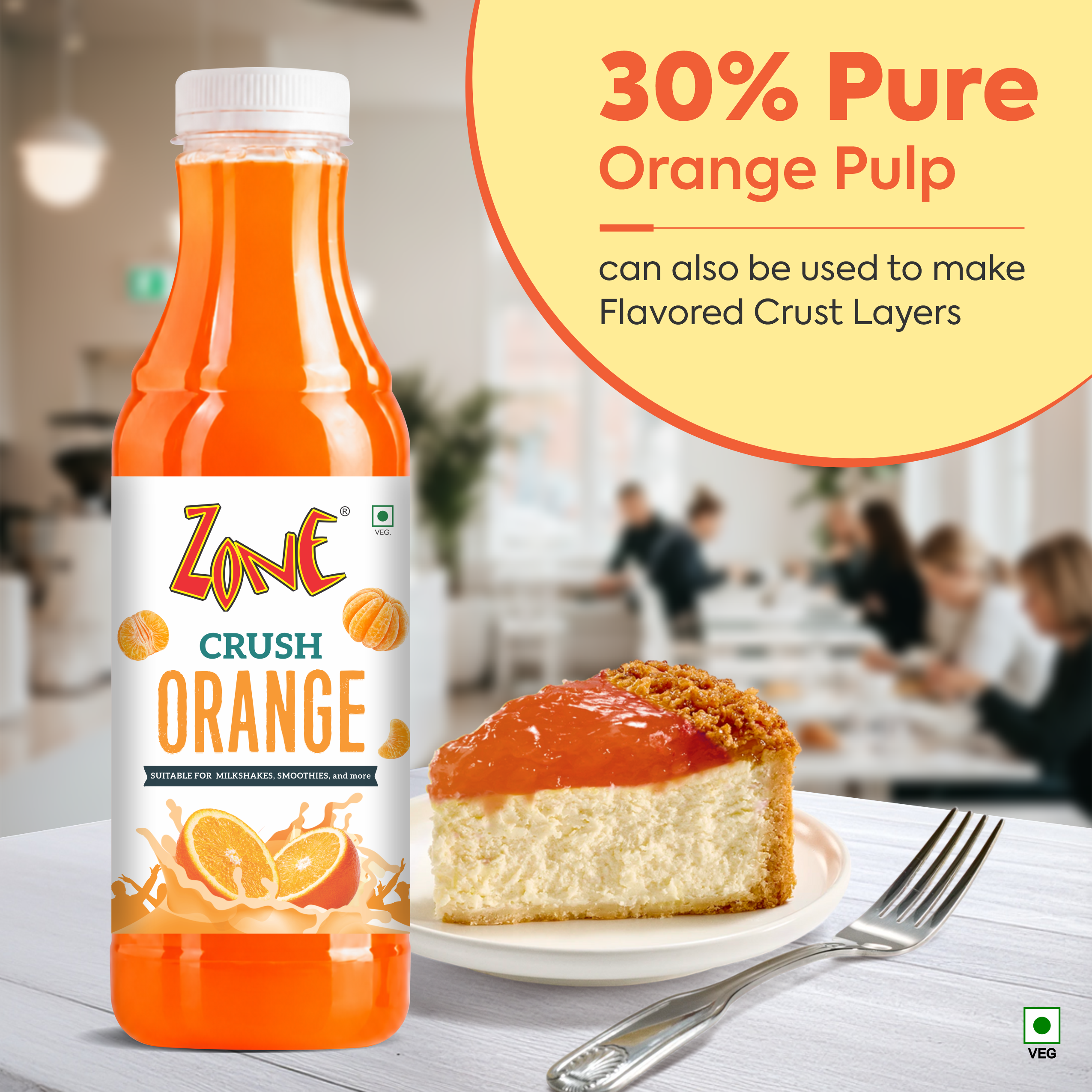 Zone Orange Flavoured Crush 750ml