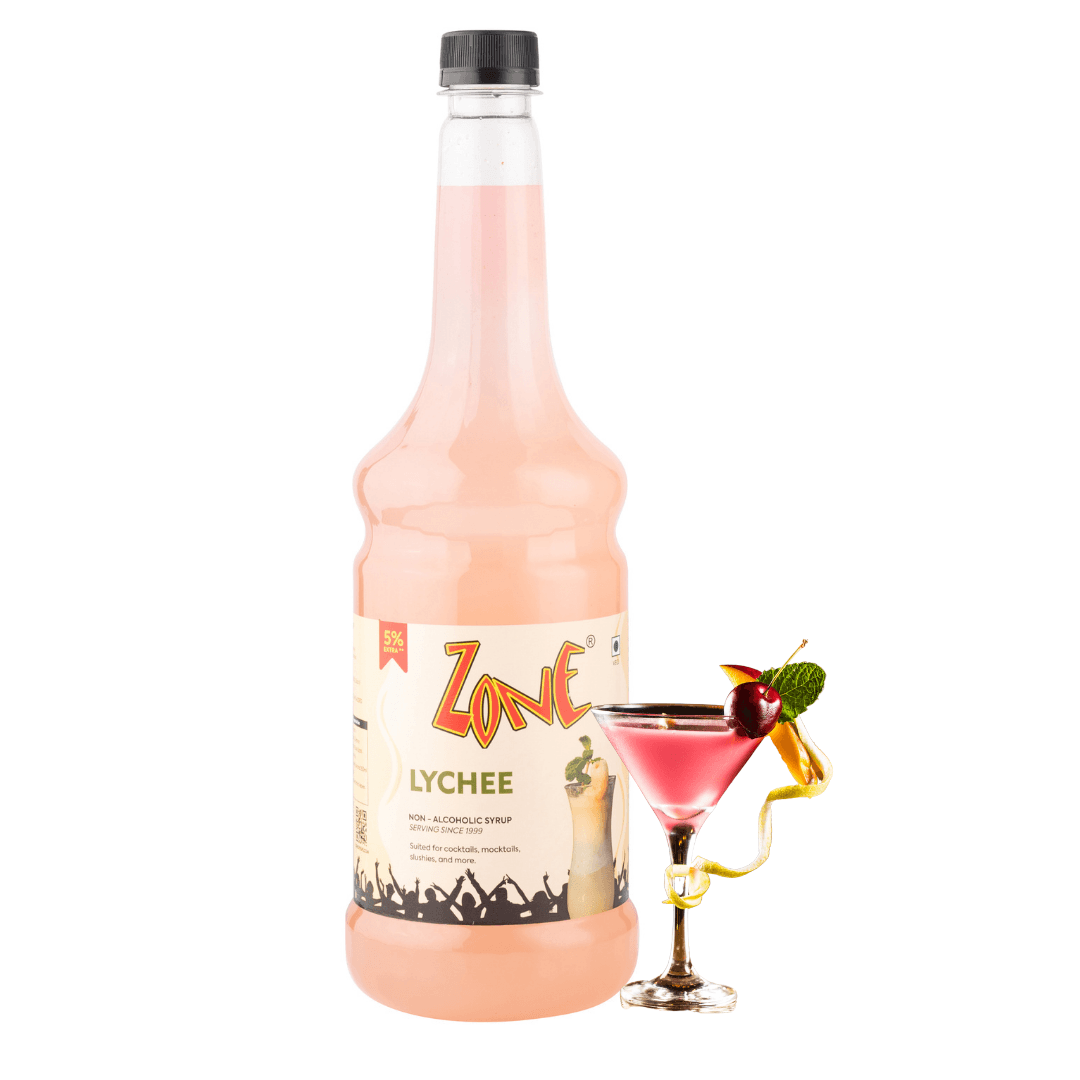 Zone Lychee Flavoured Syrup 1L | Cocktail, Mocktail, & more – ZONE