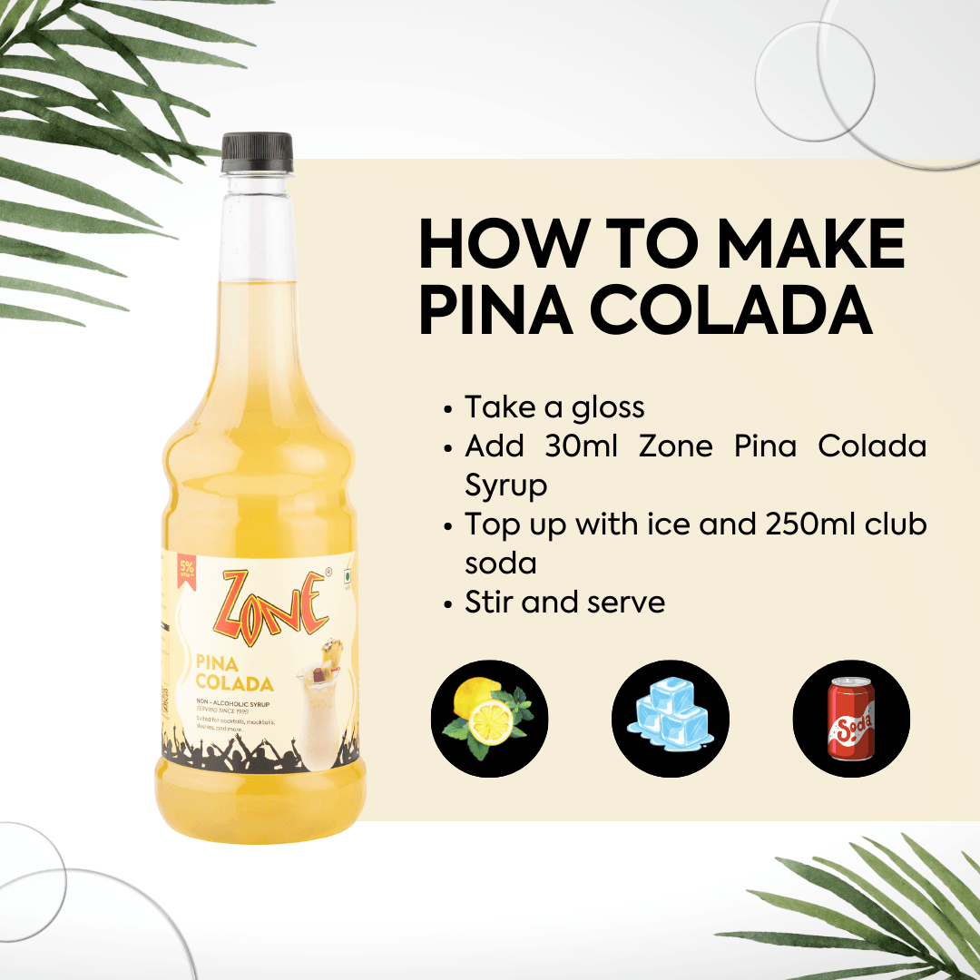 Zone Pina Colada Flavoured Syrup 1050ml