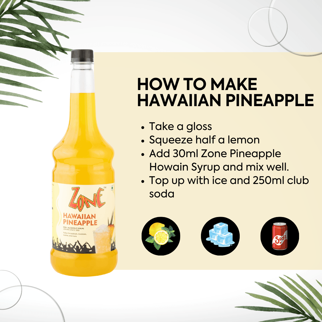 Zone Hawaiian pineapple Flavoured Syrup