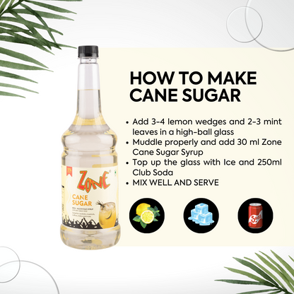Zone Cane Sugar Flavoured Syrup 1050ml