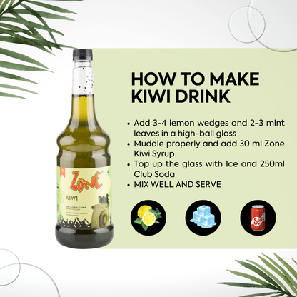 Zone Kiwi Flavoured Syrup