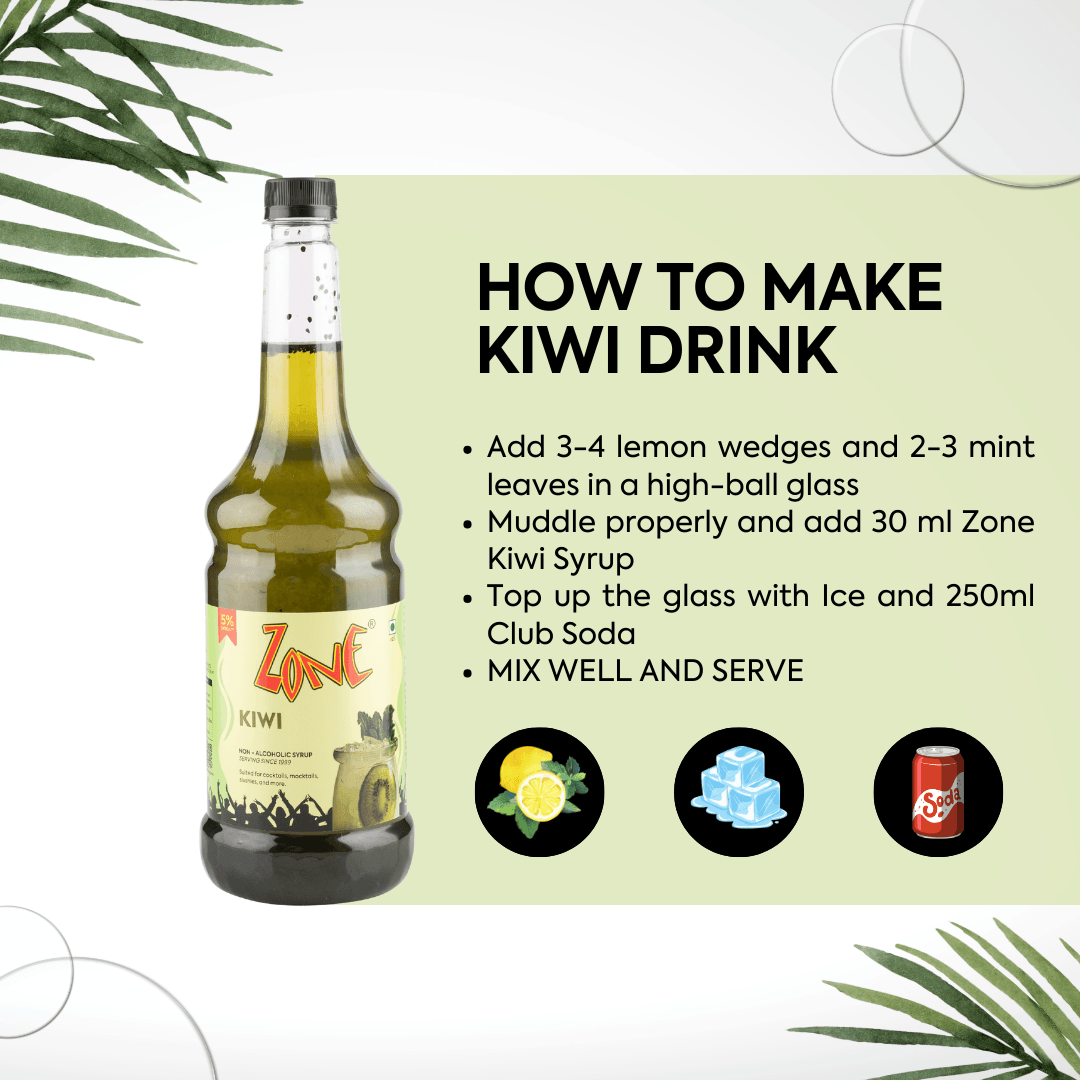 Zone Kiwi Flavoured Syrup 1050ml