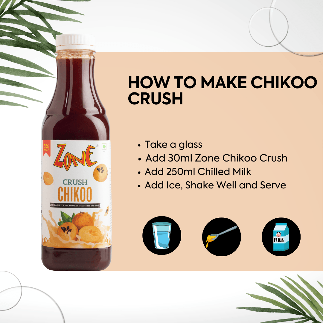 Zone Chikoo Flavoured Crush 750ml