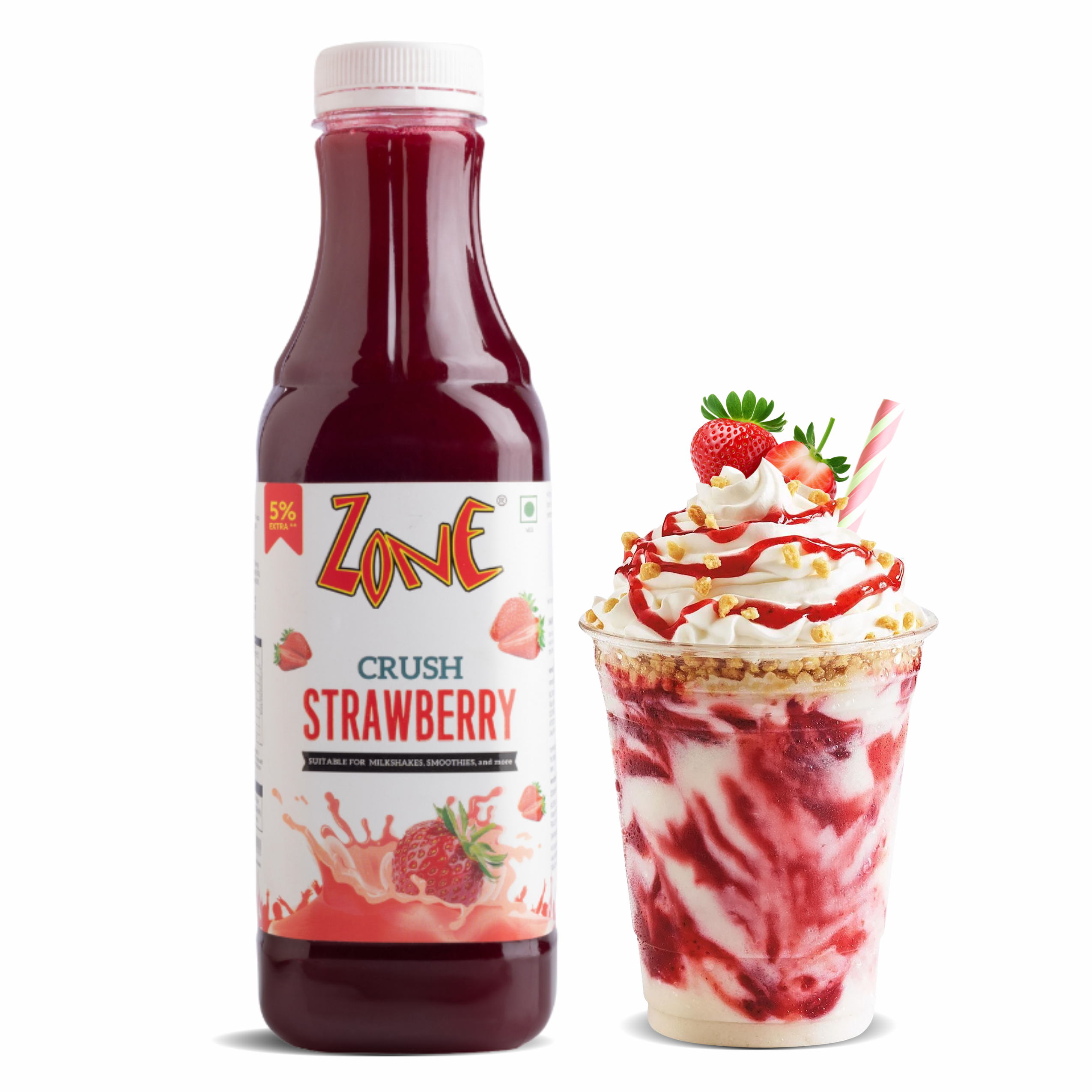 Zone Strawberry Flavoured Crush 750ml