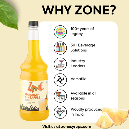 Zone Hawaiian pineapple Flavoured Syrup