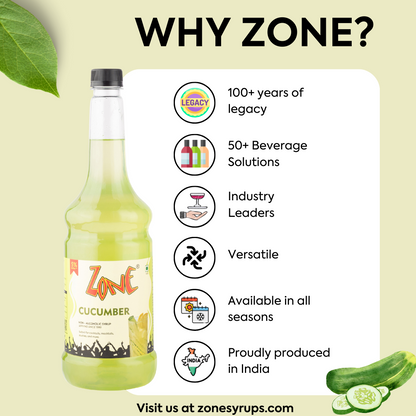 Zone Cucumber Flavoured Syrup 1050ml