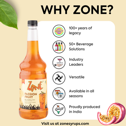 Zone Passion Fruit Flavoured Syrup