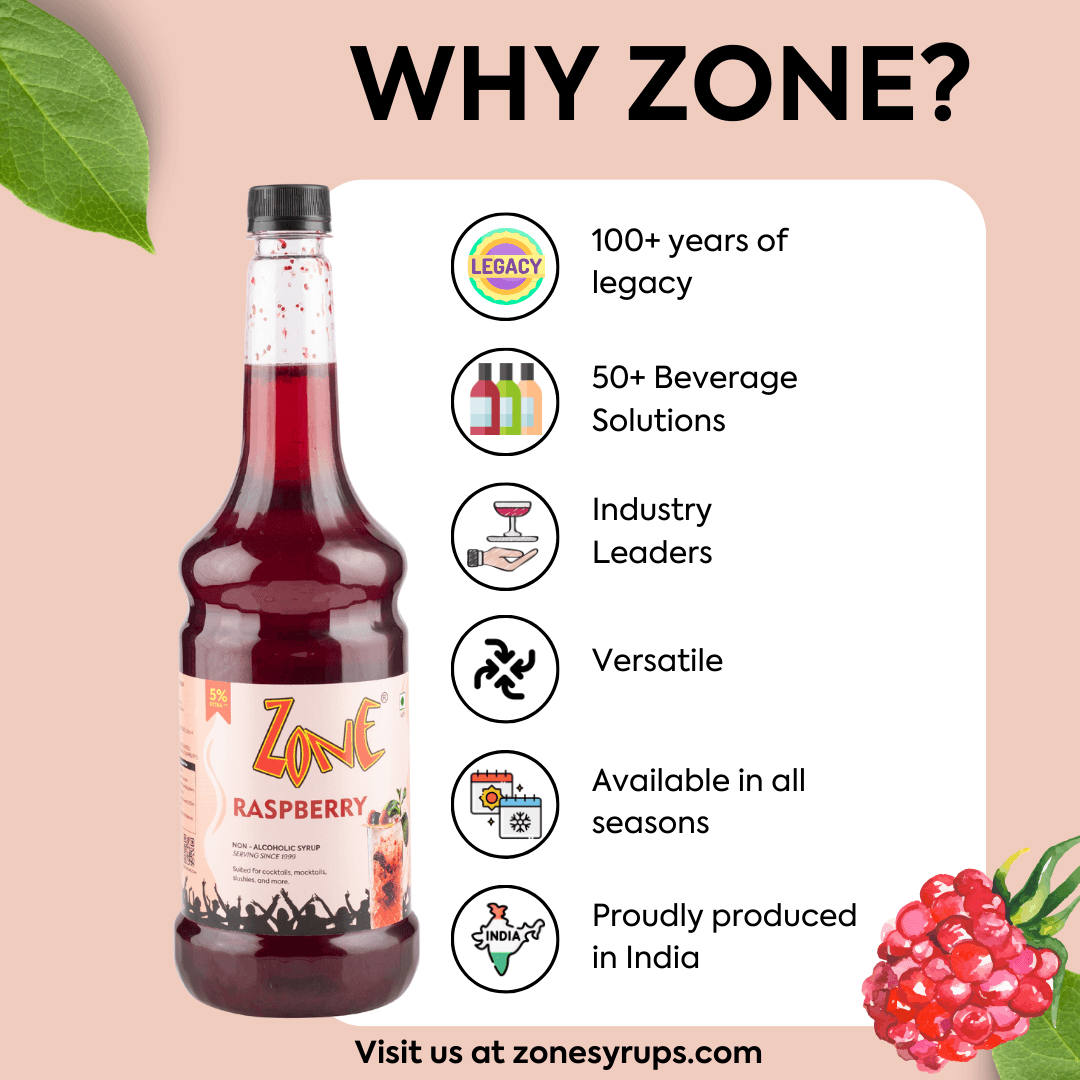 Zone Raspberry Flavoured Syrup 1050ml