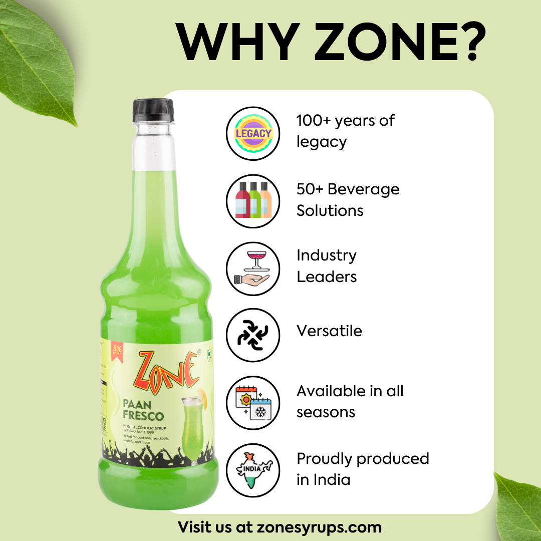 Zone Paan Fresco Flavoured Syrup 1050ml