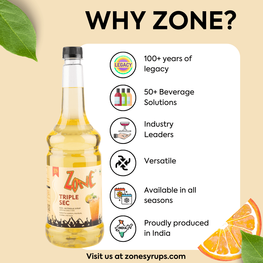 Zone Triple Sec Flavoured Syrup 1050ml