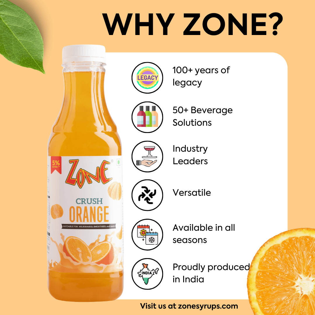 Zone Orange Flavoured Crush 750ml