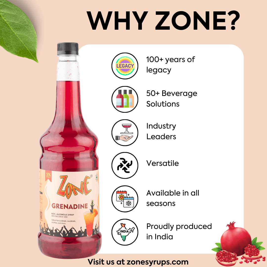 Zone Grenadine Flavoured Syrup 1050ml