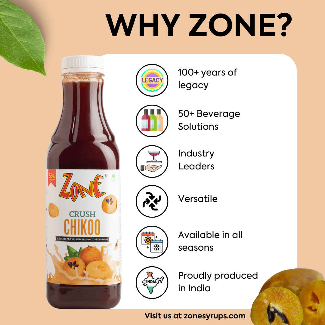 Zone Chikoo Flavoured Crush 750ml