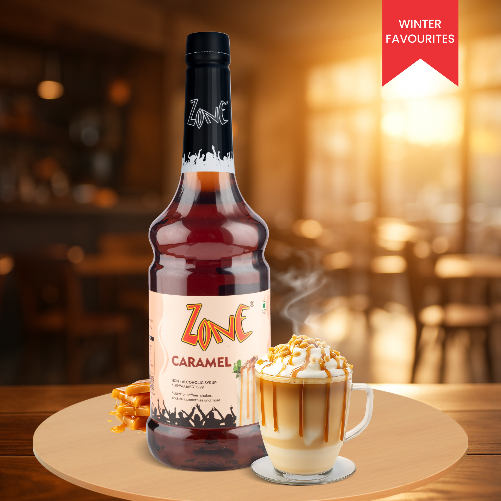 Zone Caramel Flavoured Syrup 1000ml