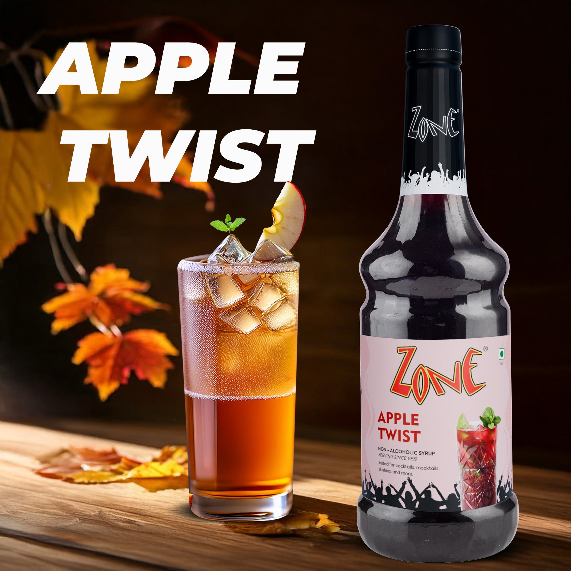 Zone Apple Twist Flavoured Syrup 1000ml
