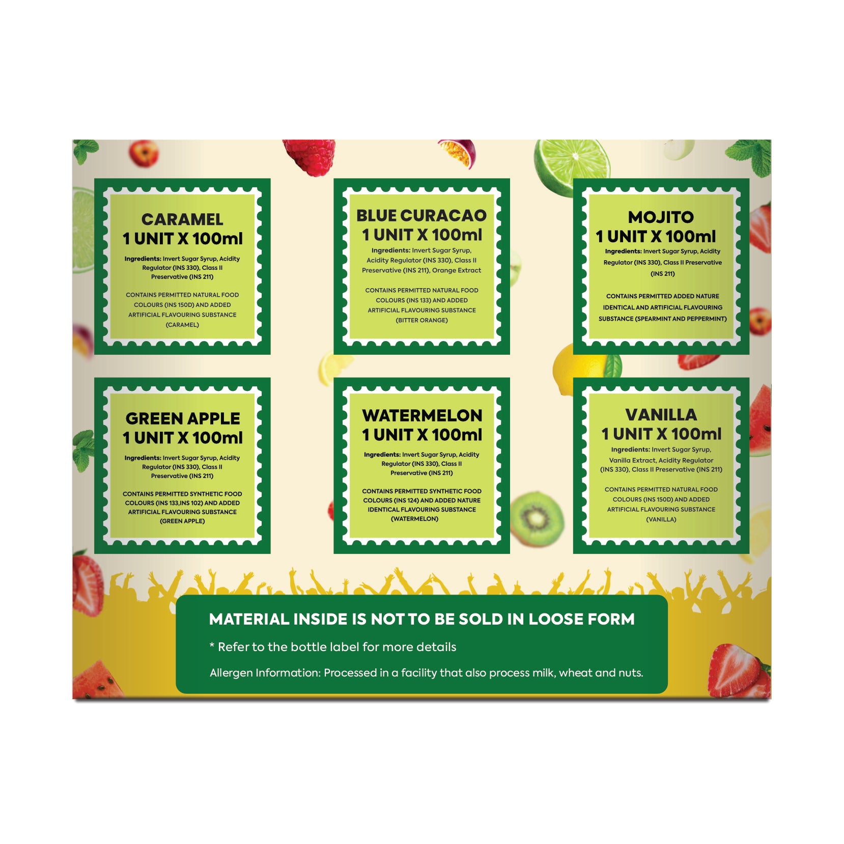 Zone Assorted Collection – 6 Flavoured Syrups Box (6 x 100ml)