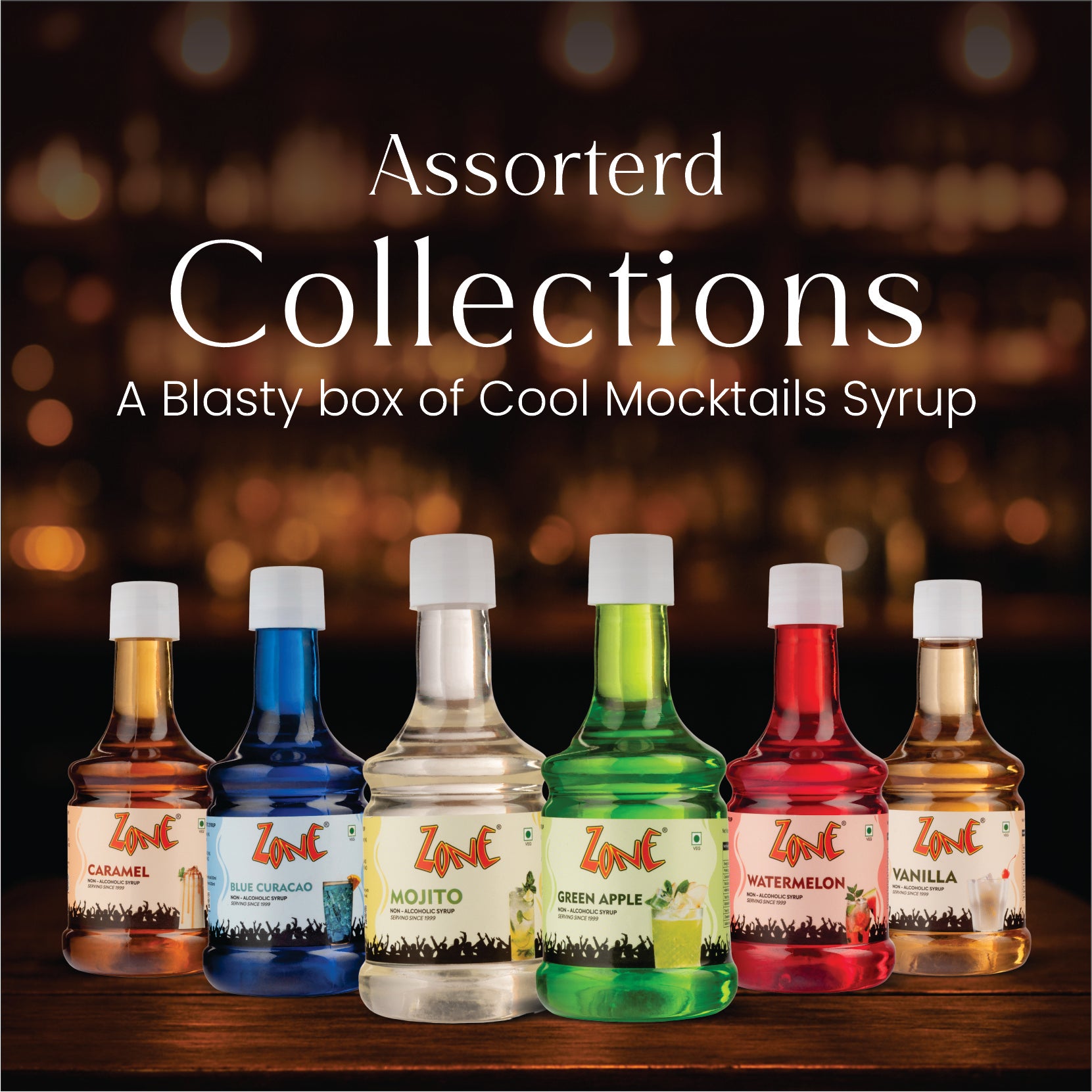 Zone Assorted Collection – 6 Flavoured Syrups Box (6 x 100ml)