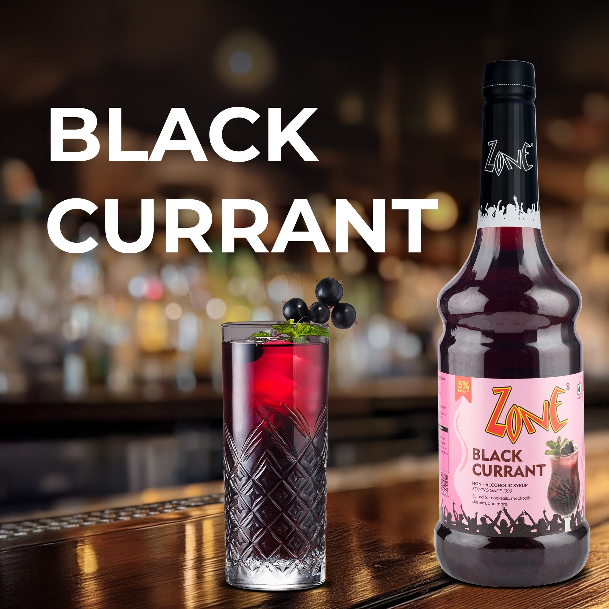 Zone Black Currant Flavoured Syrup 1000ml