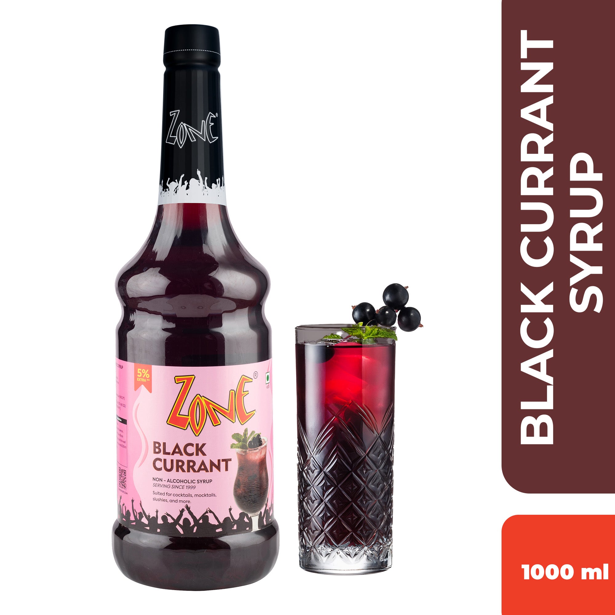 Zone Black Currant Flavoured Syrup 1000ml