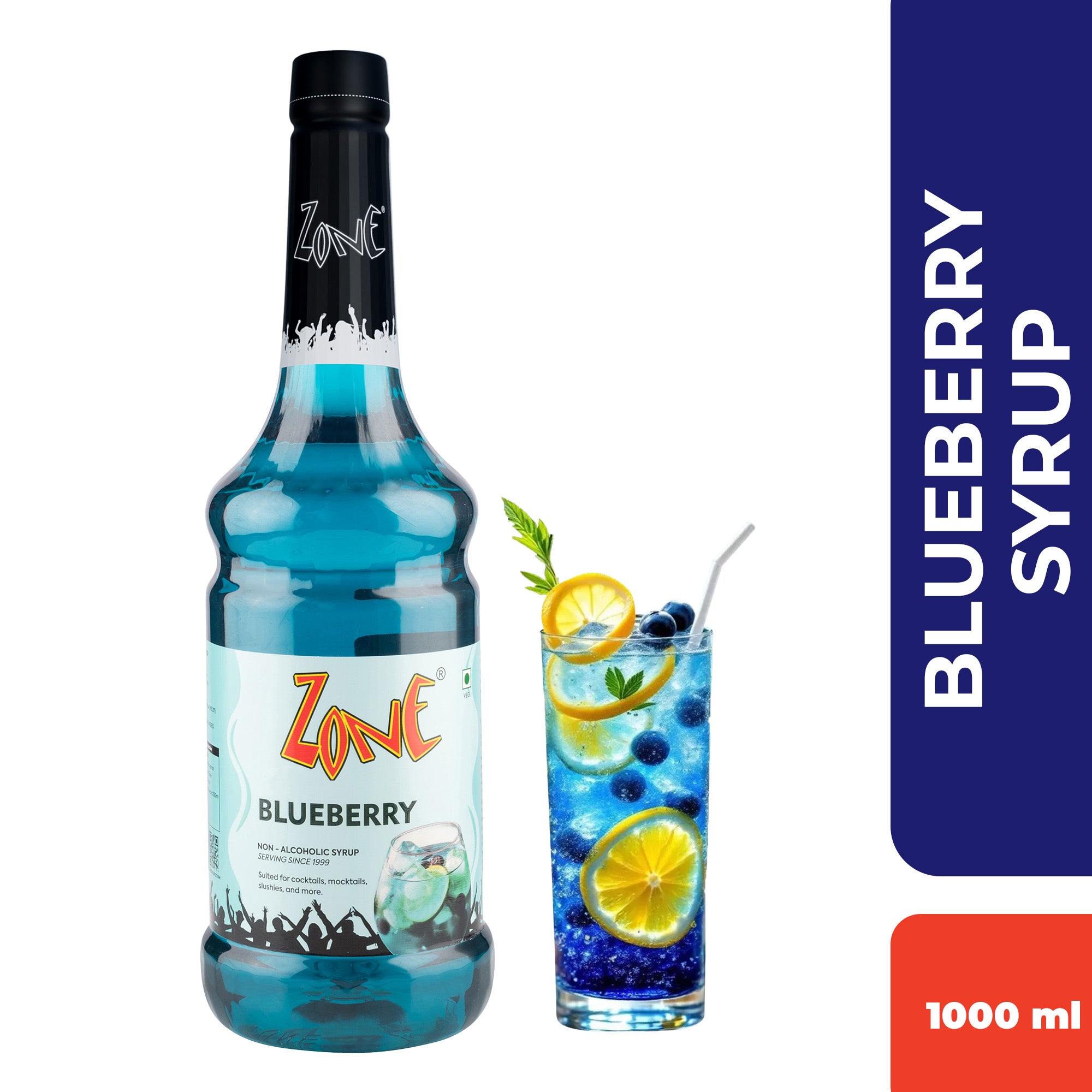 Zone Blueberry Flavoured Syrup 1000ml