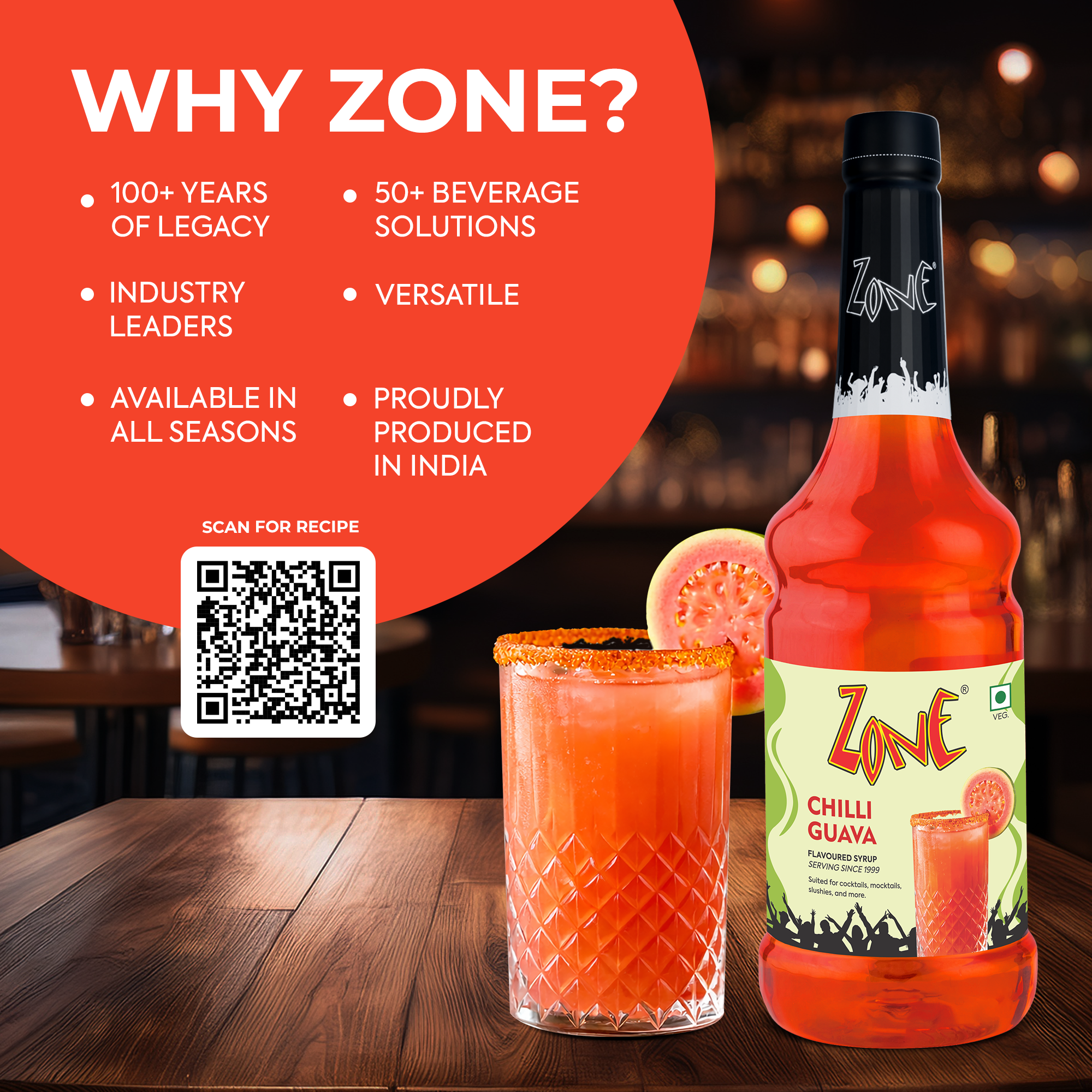 Zone Chilli Guava Flavoured Syrup 1000ml