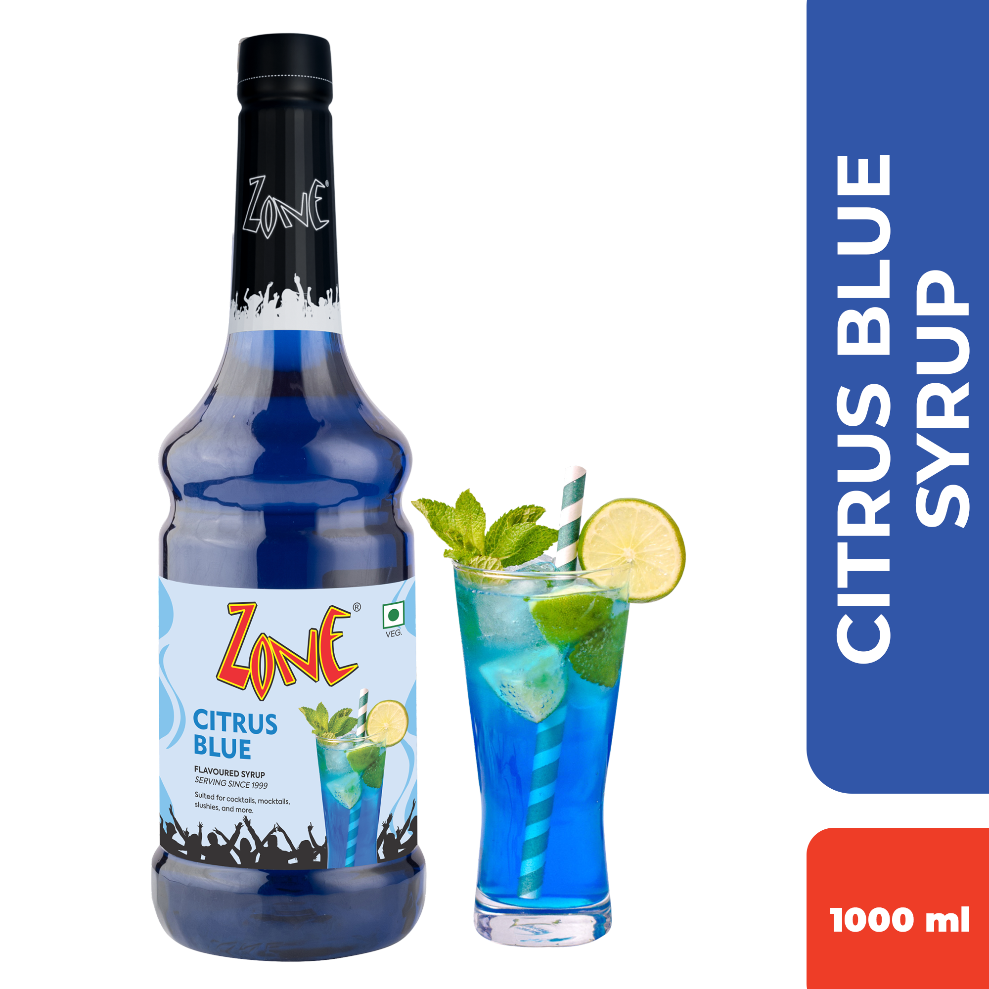 Zone Citrus Blue Flavoured Syrup 1000ml