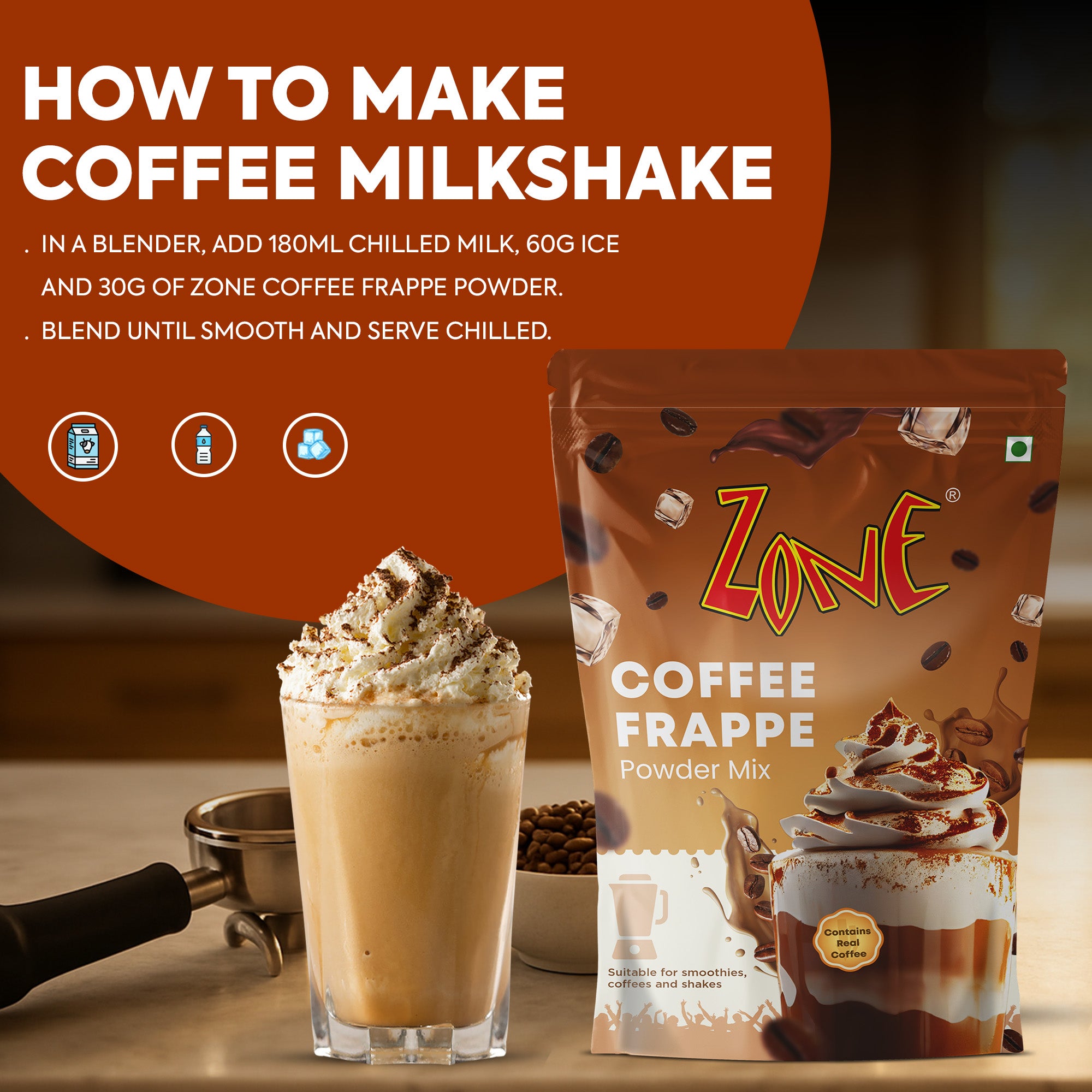 Zone Coffee Frappe Powder 1kg