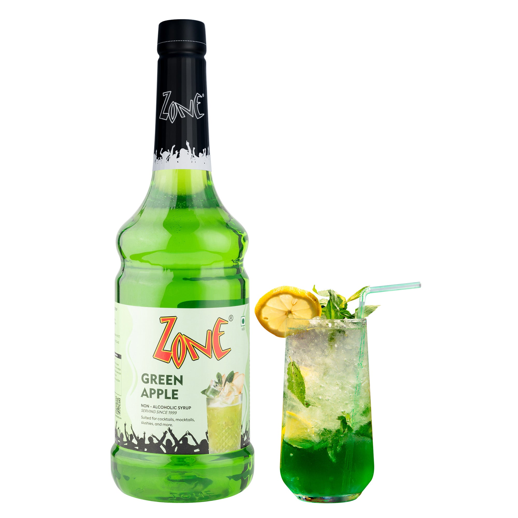 Zone Green Apple Flavoured Syrup 1000ml