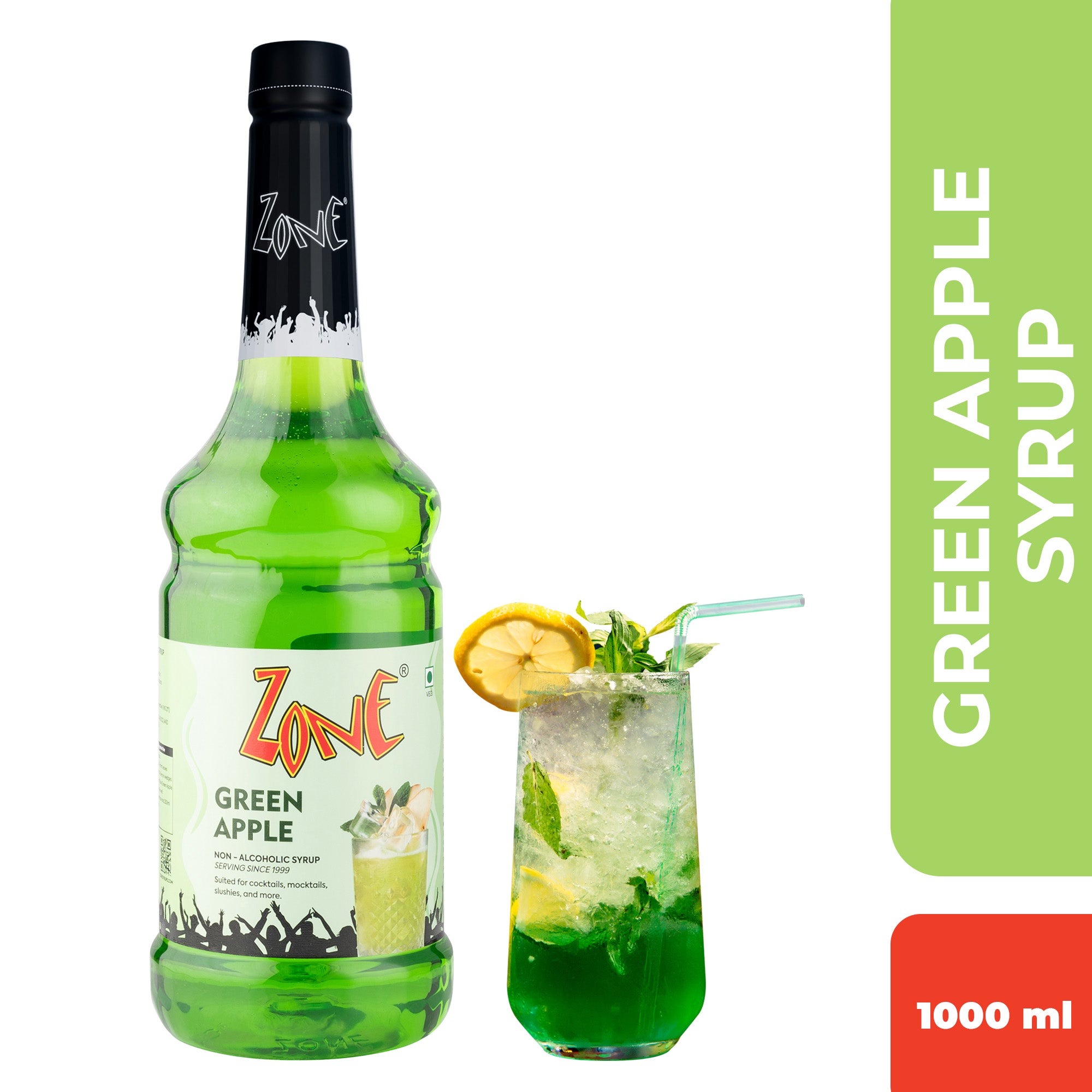 Zone Green Apple Flavoured Syrup
