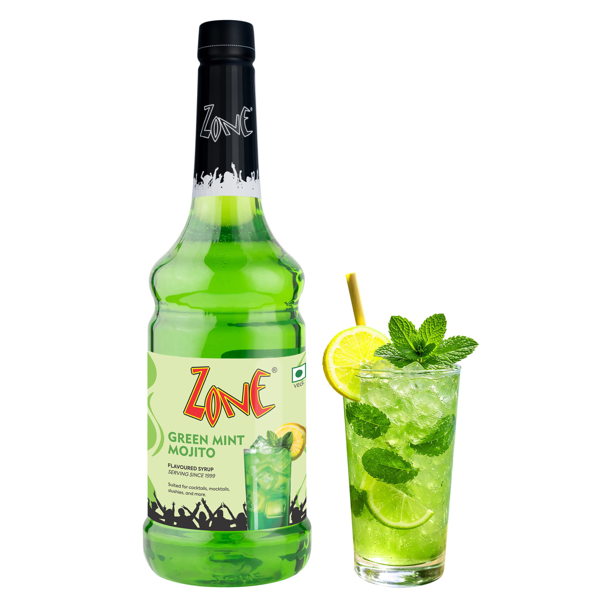 Zone Green Mint Mojito Flavoured Syrup 1000ml