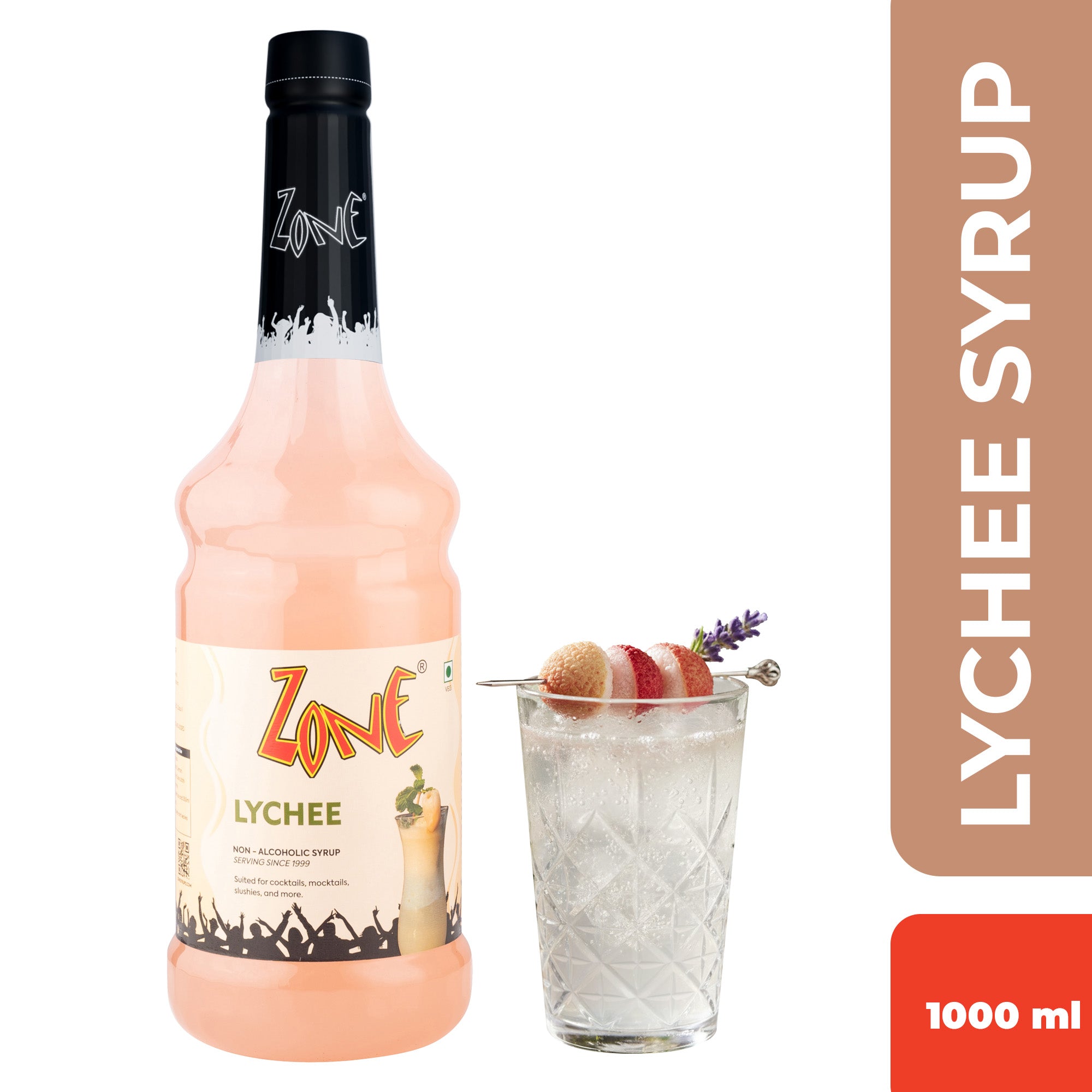 Zone Lychee Flavoured Syrup 1000ml