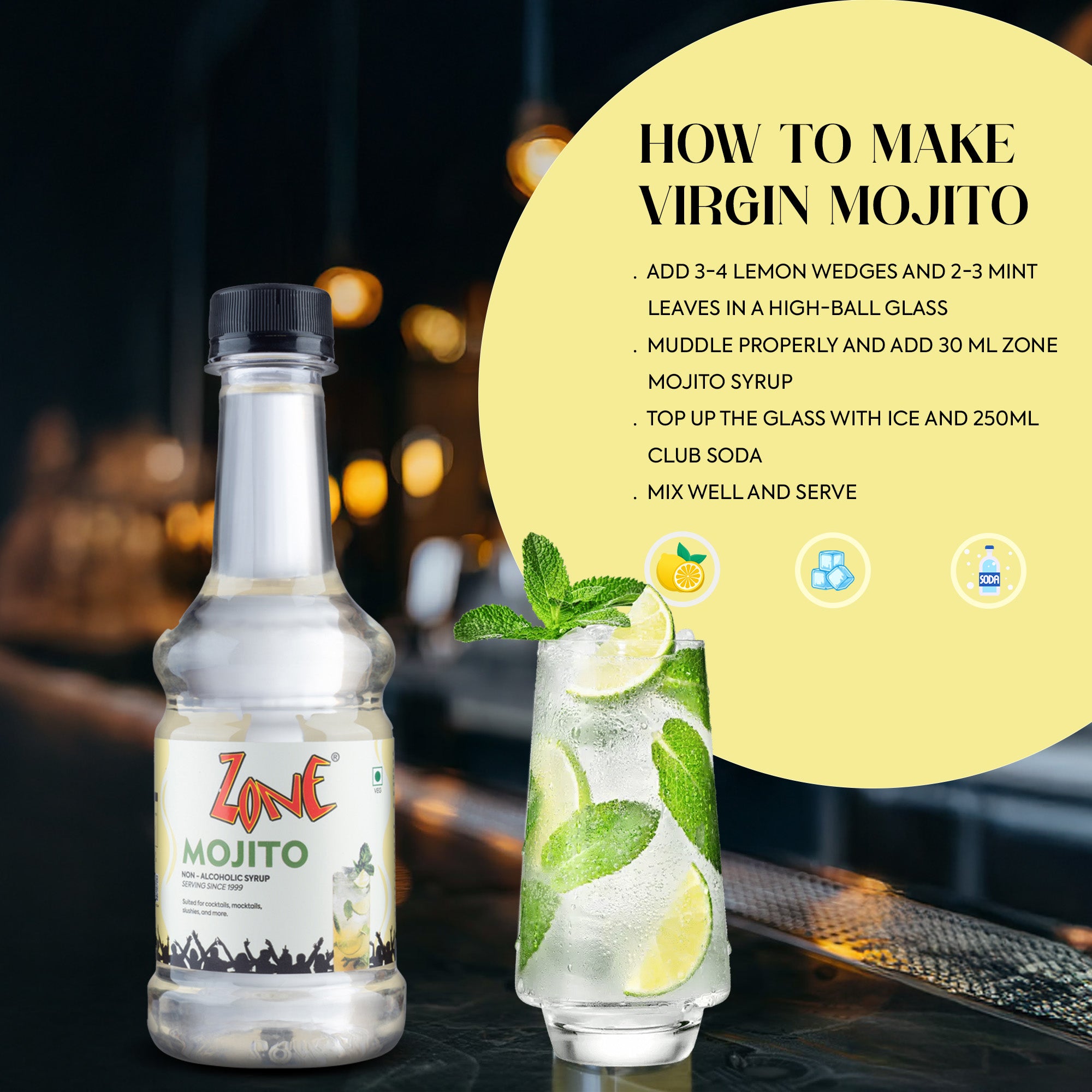 Zone Mojito Flavoured Syrup 300ml