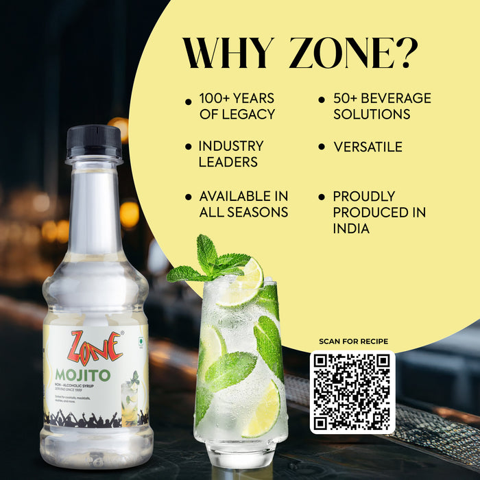 Zone Mojito Flavoured Syrup 300ml | Mocktails, Cocktails & more